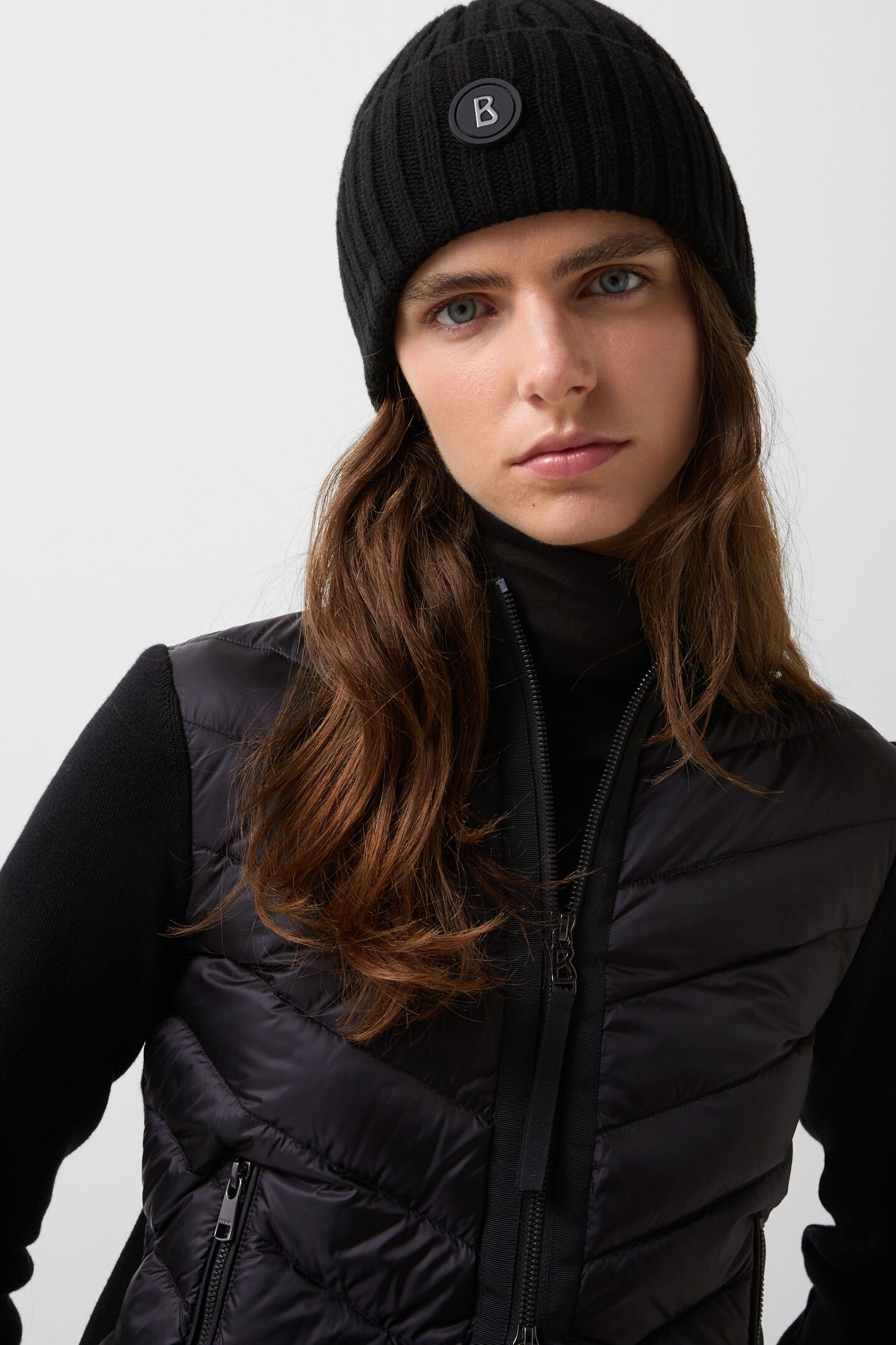 Zilly hybrid knit jacket Black