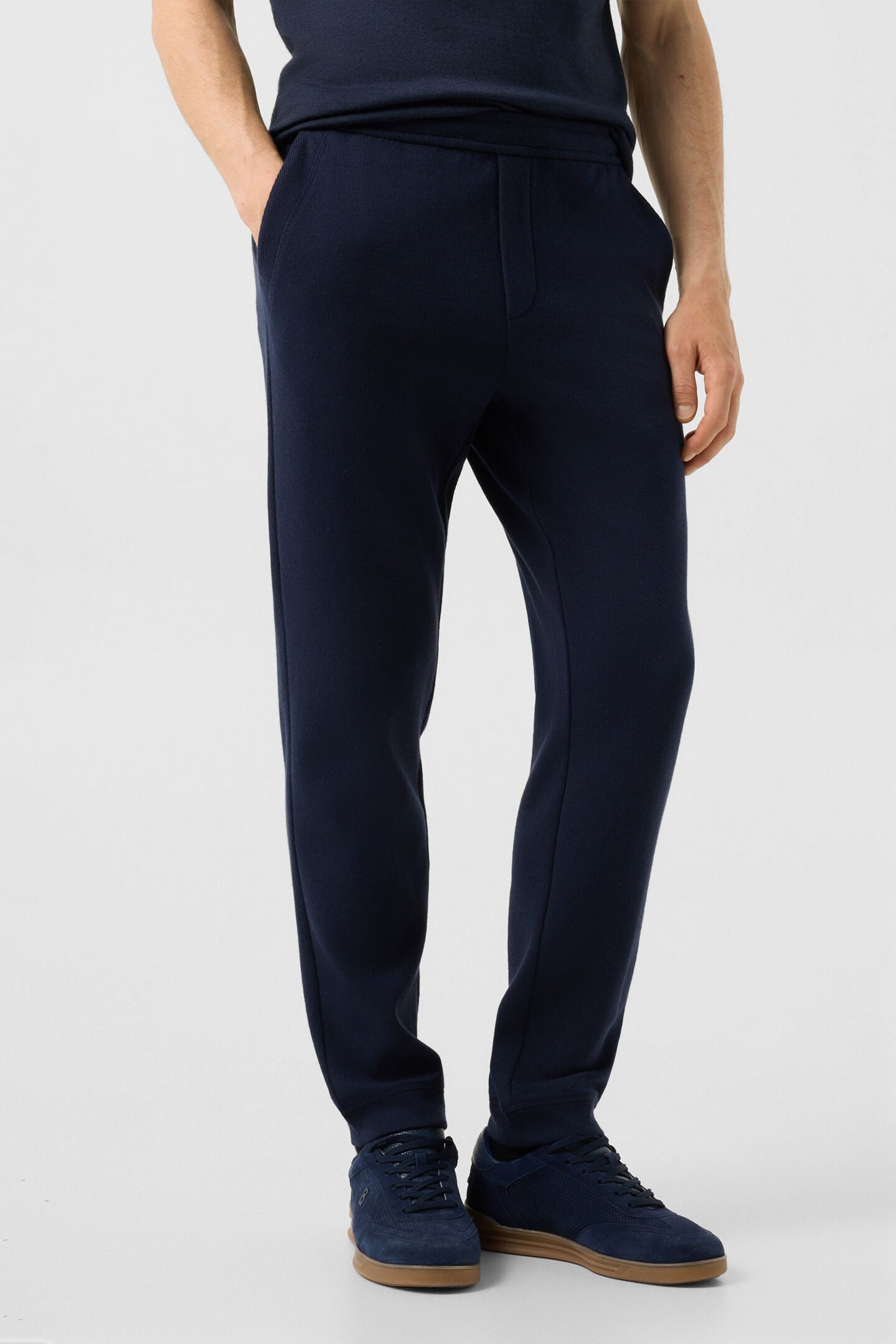 Lars knitted trousers Navy blue