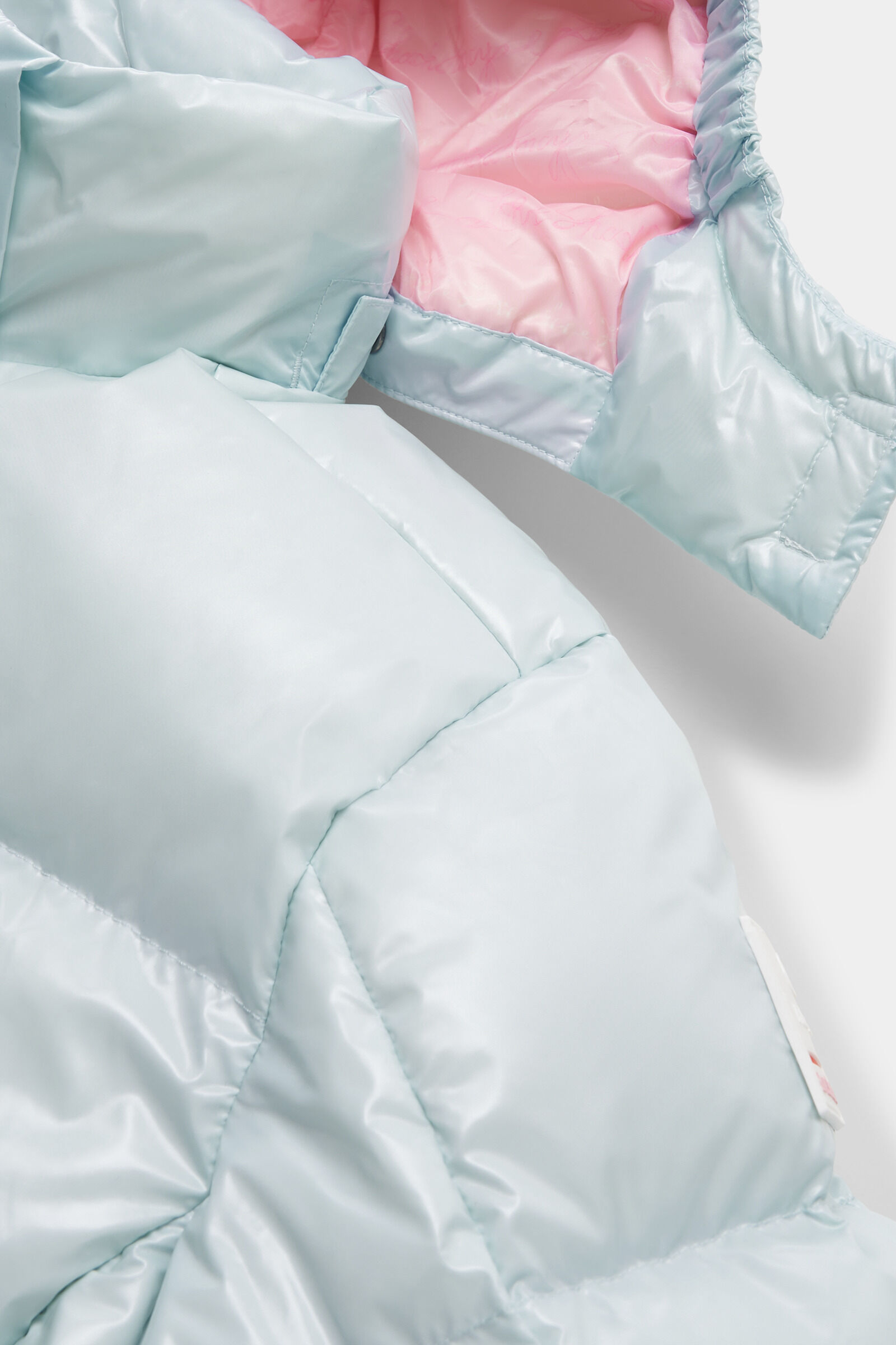 Kids down ski jacket Franzi Light blue/white