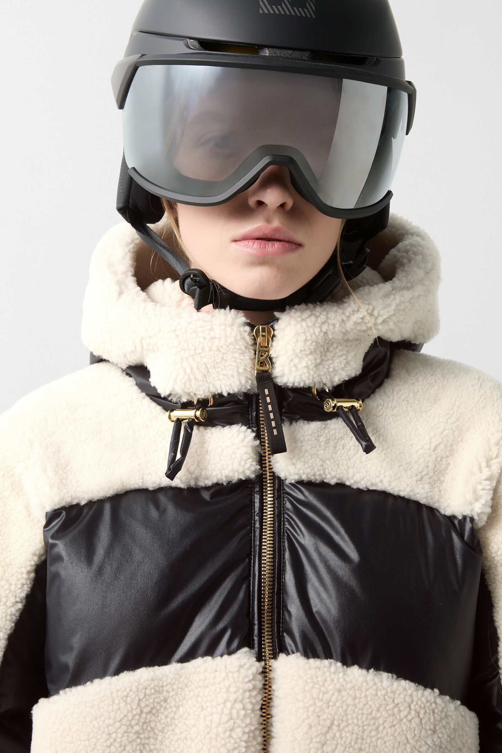 Dana down ski jacket Black/Off-White