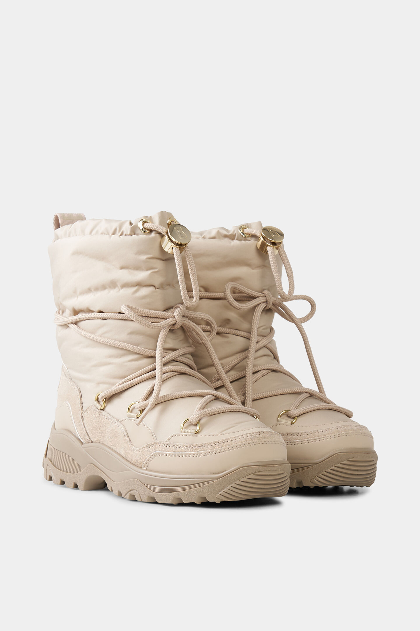 Snow boots Alta Badia with spikes Beige