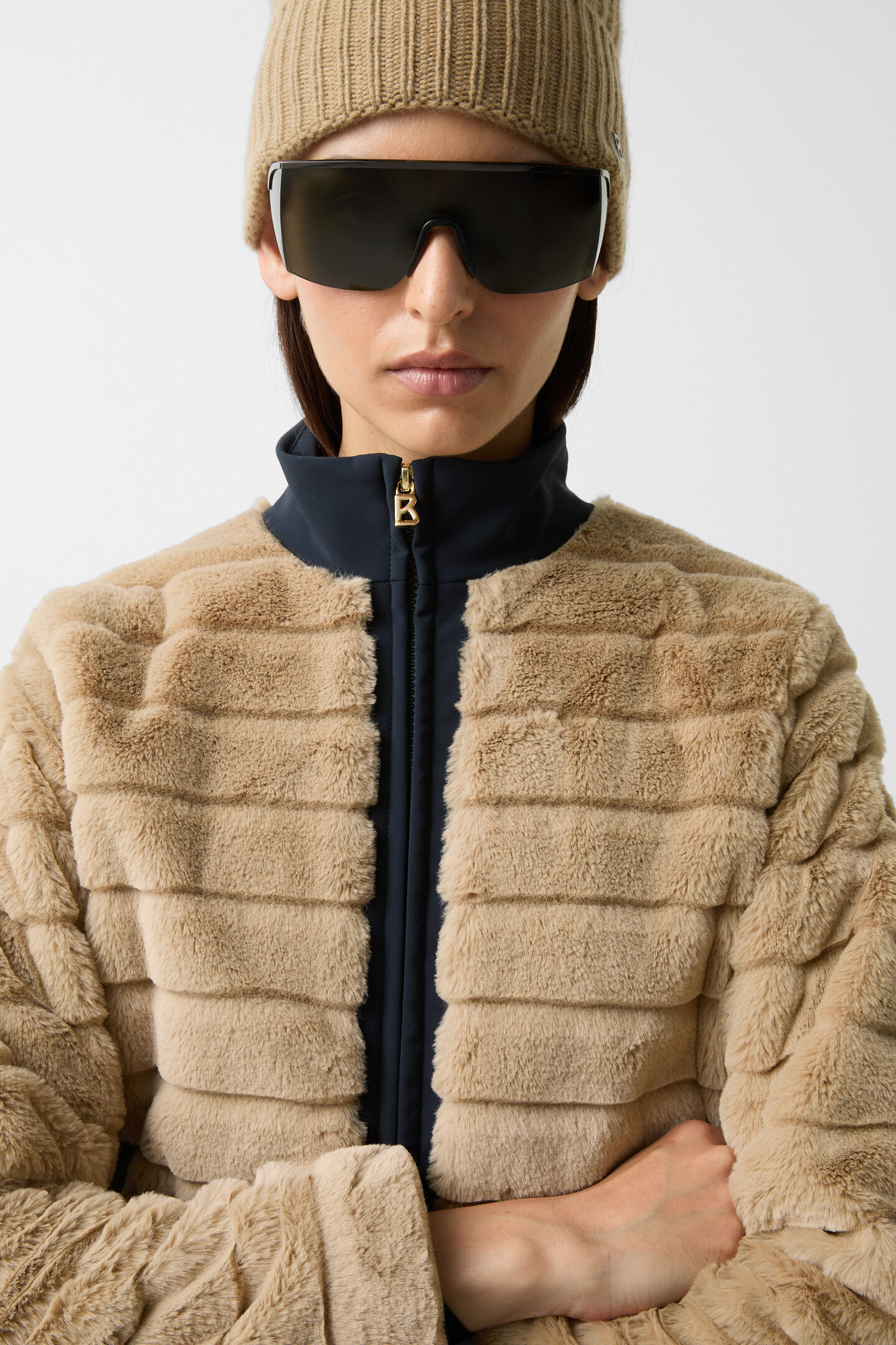 Katniss faux fur jacket Brown