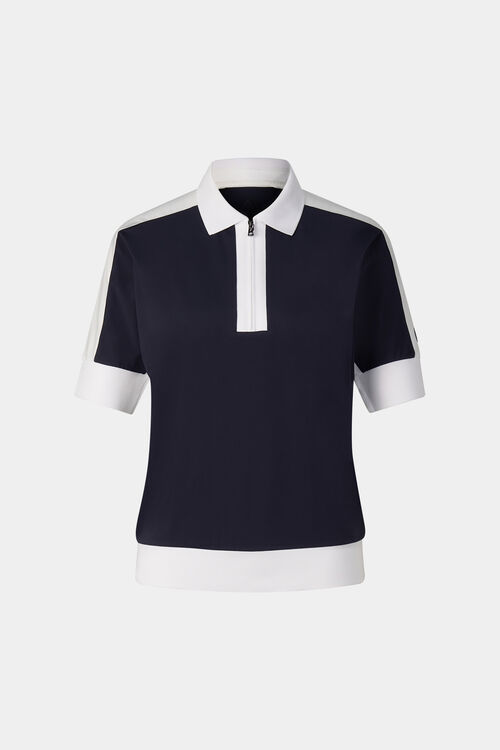 Arabell functional short-sleeved top Navy blue/white