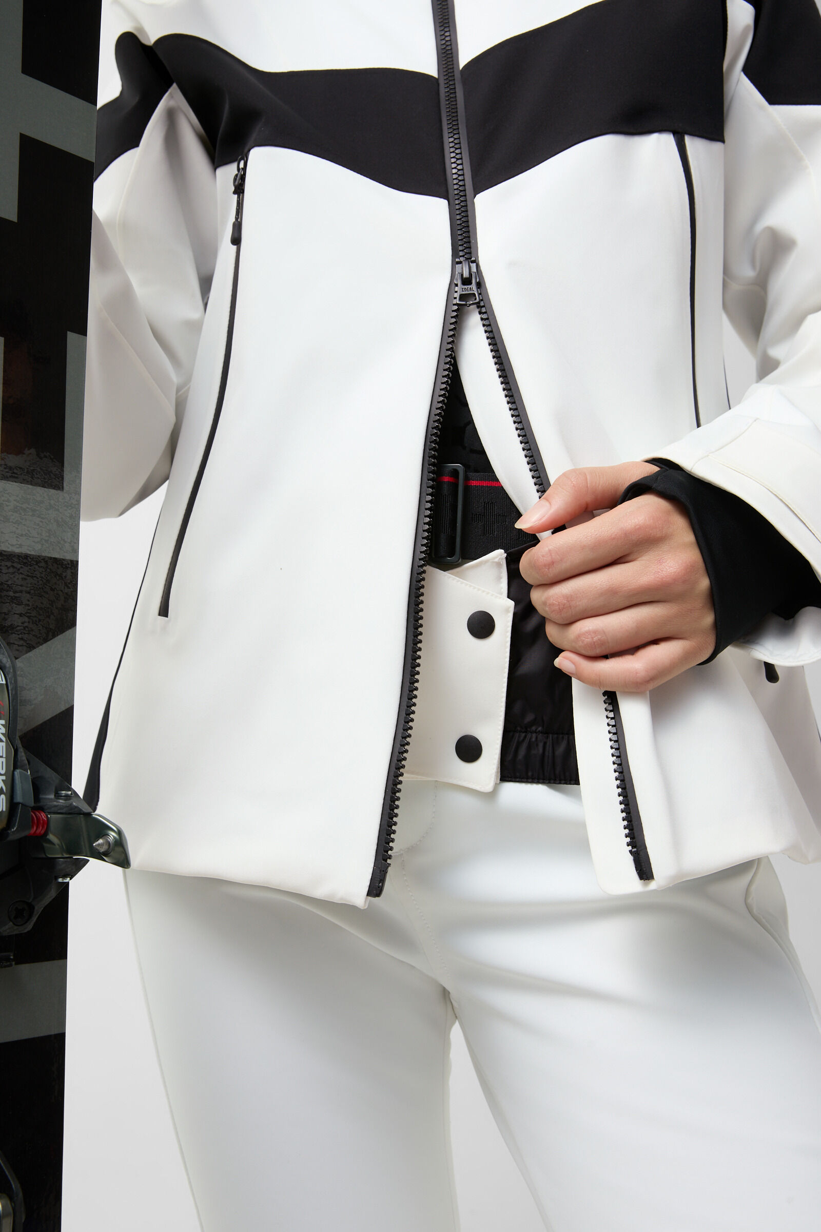 Ashley ski-jack Wit/zwart