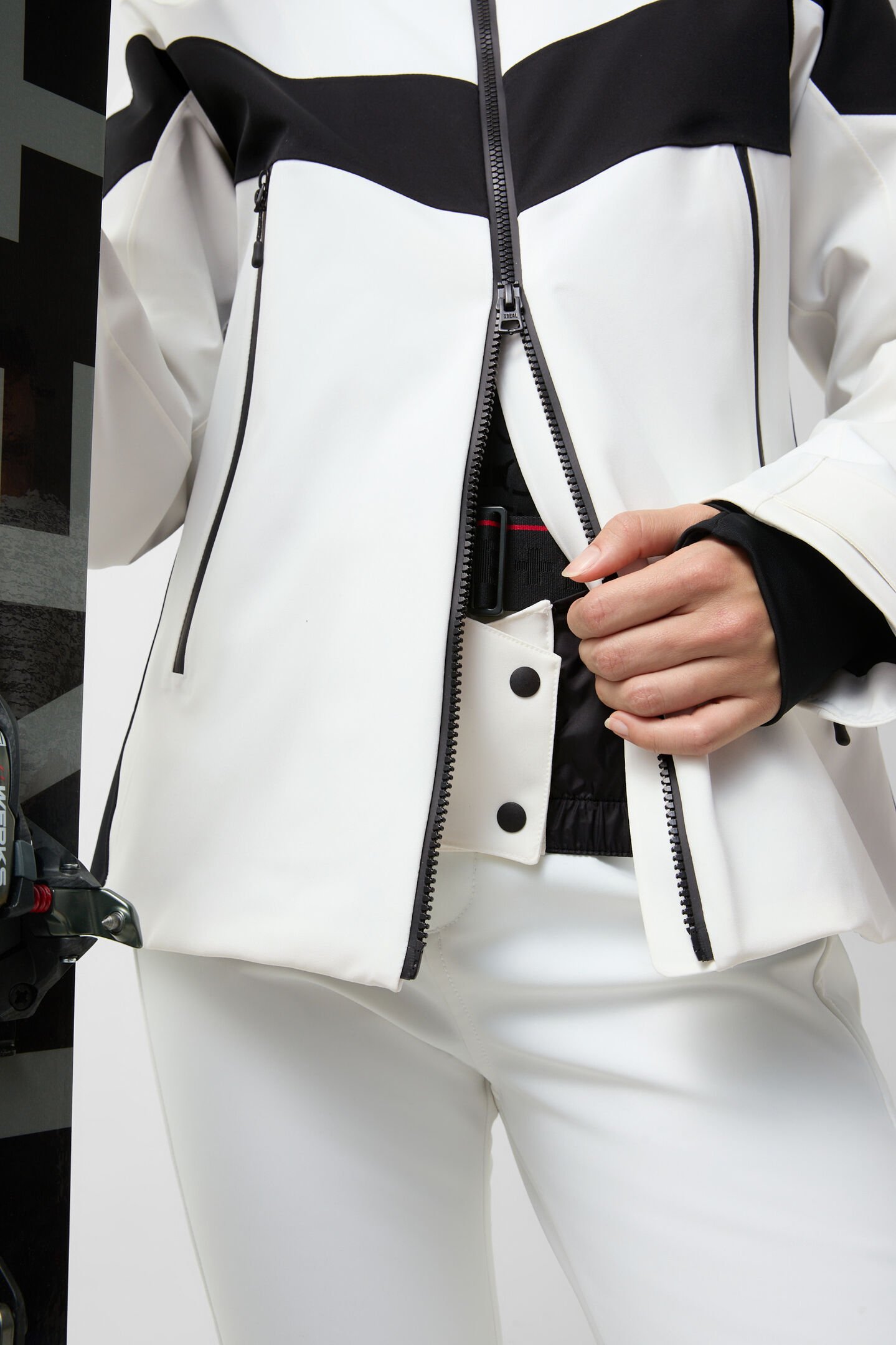 Ashley ski jacket Off-white/black