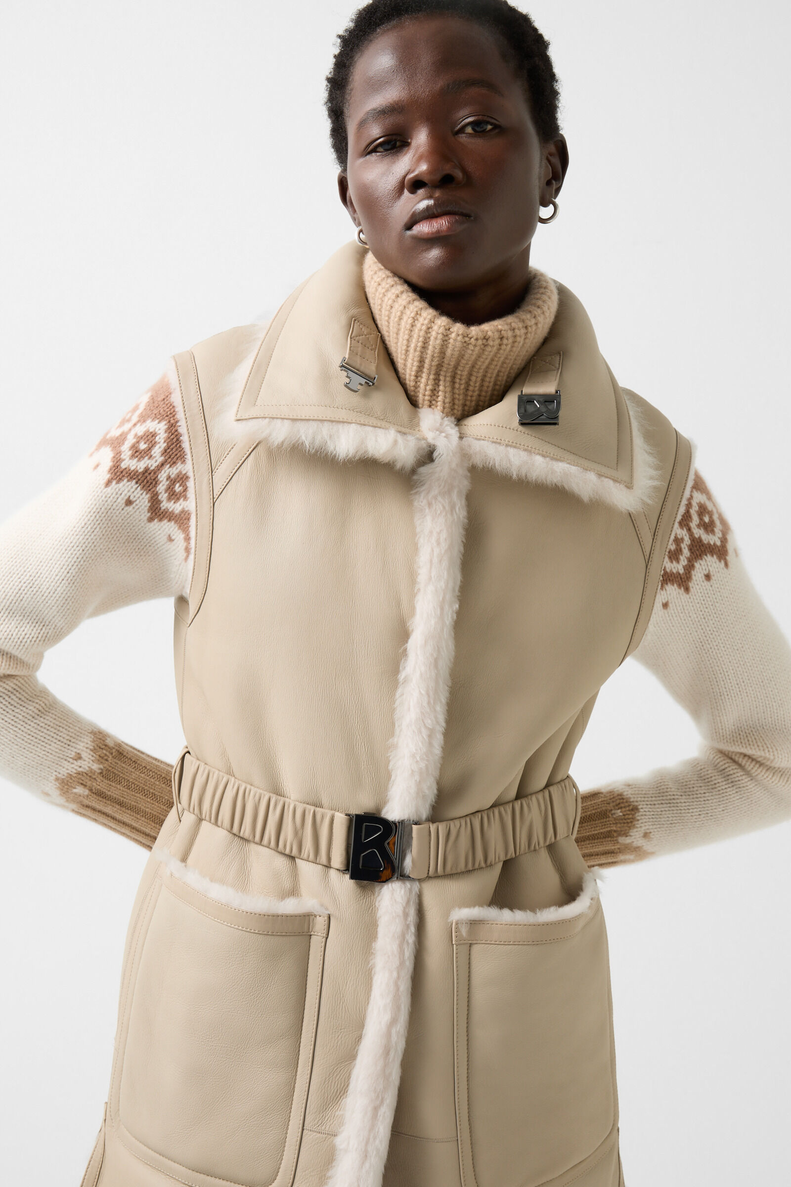 BOGNER Palma Reversible lambskin vest for women