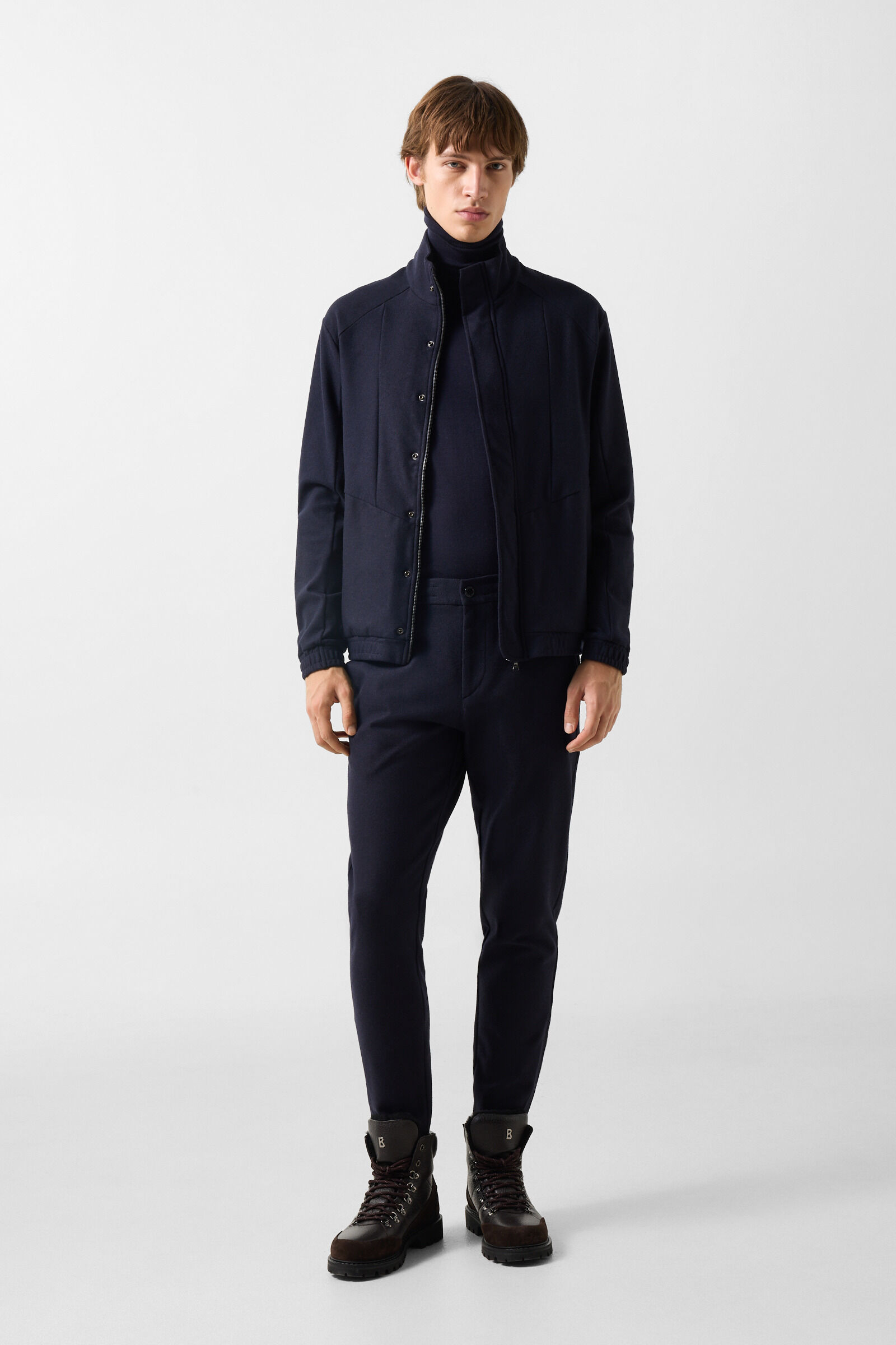 Boris Flannel Trousers Navy