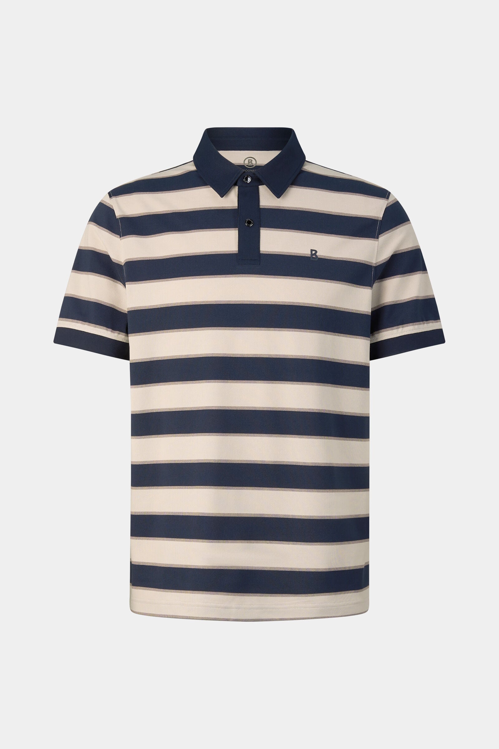Timo piqu&eacute; polo shirt Navy blue/sand