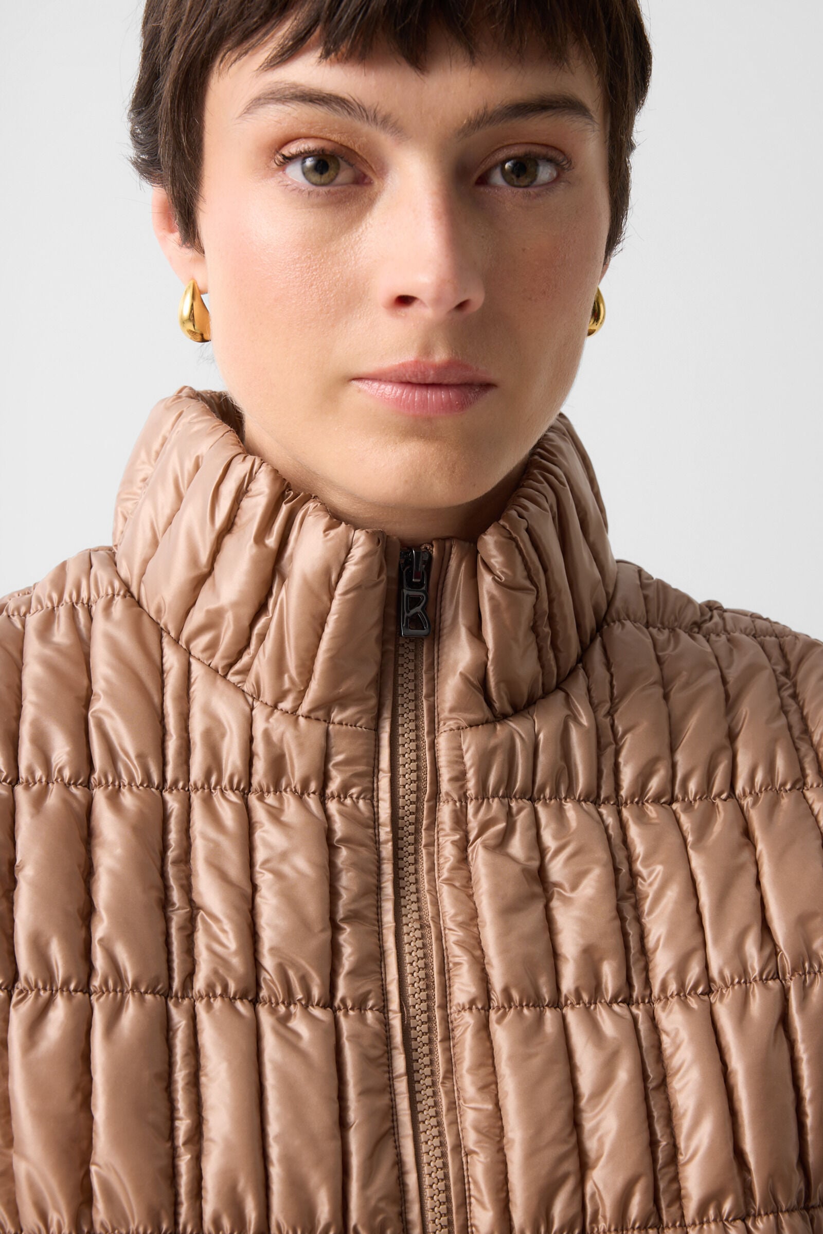 Sally quilted waistcoat Camel