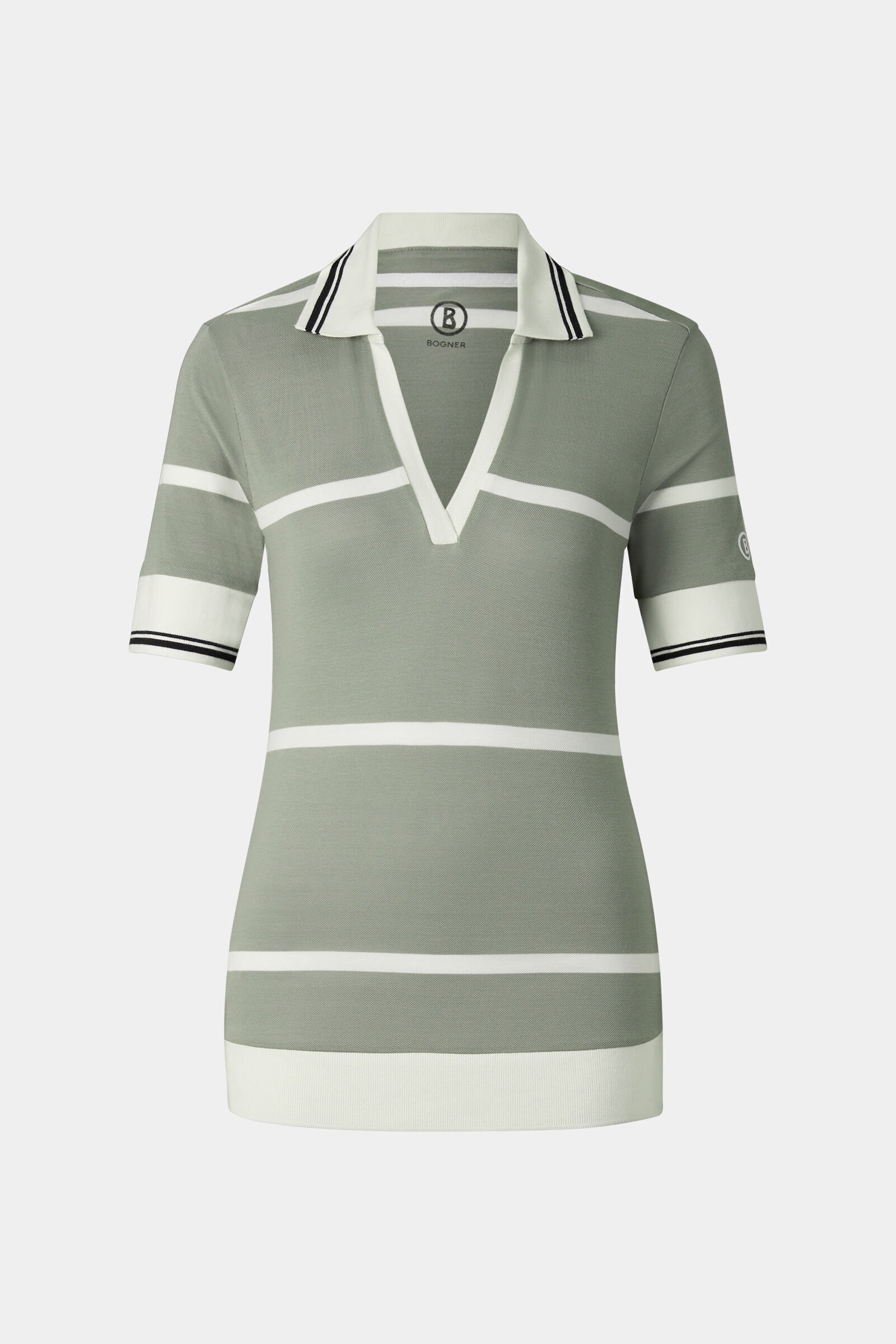 Jessi polo shirt Eucalyptus/Off-White