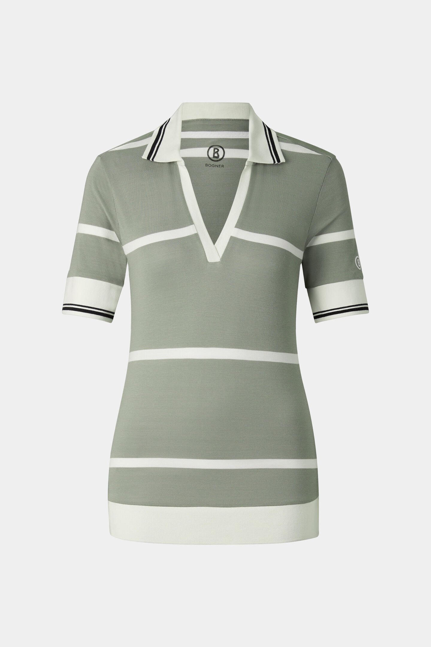 Jessi polo shirt Eucalyptus/Off-White