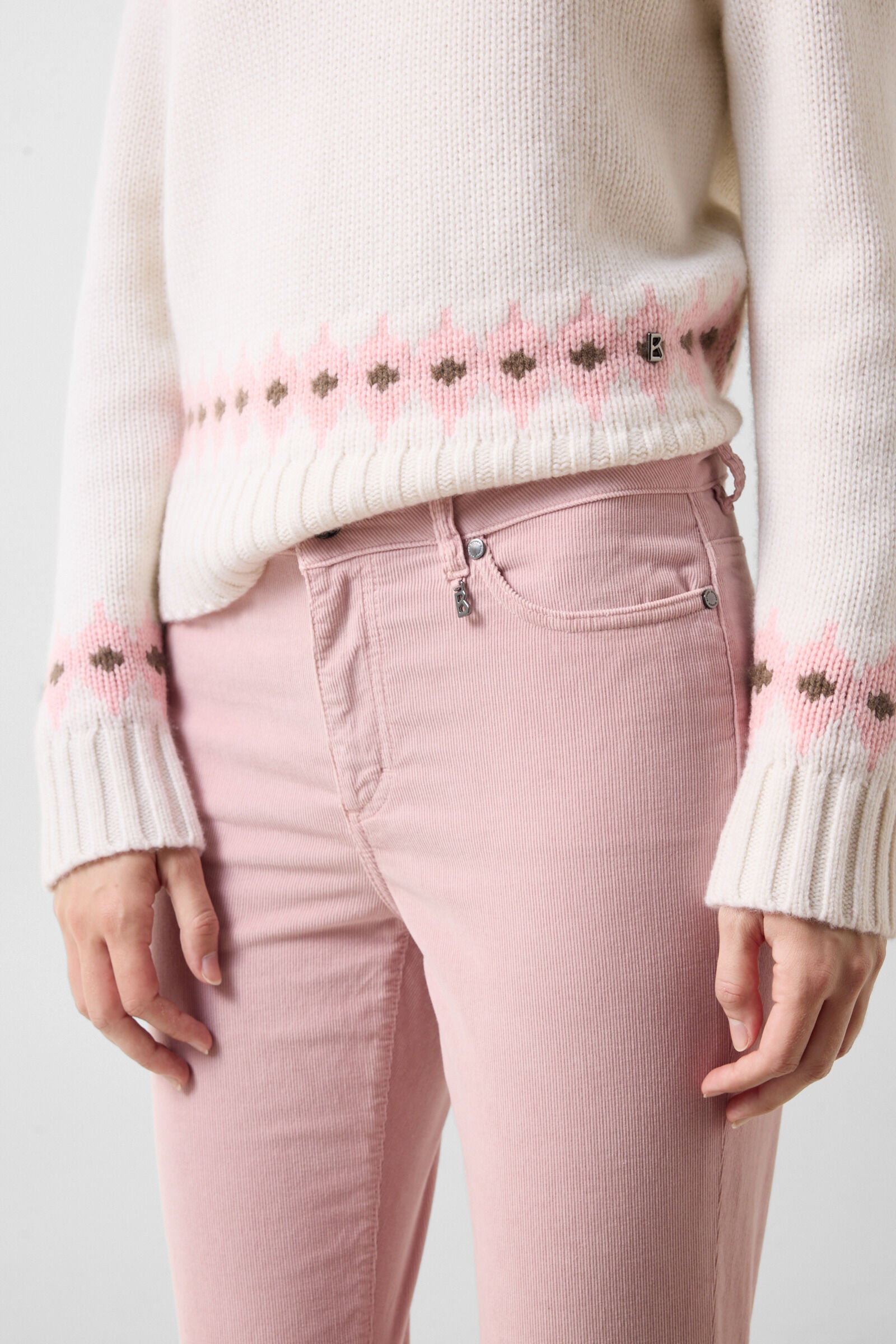 Julie corduroy trousers Ros&eacute;
