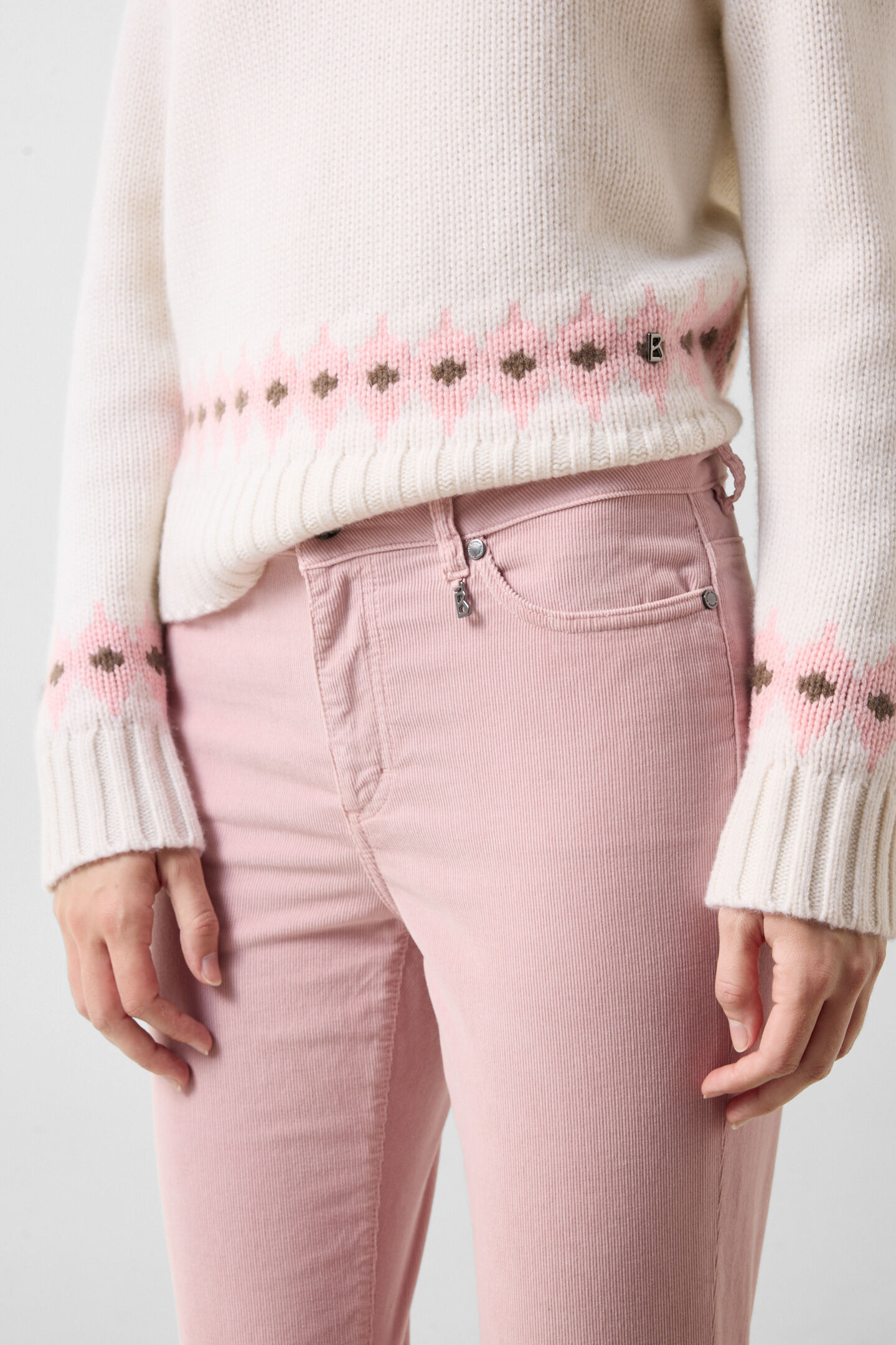 Julie corduroy trousers Ros&eacute;