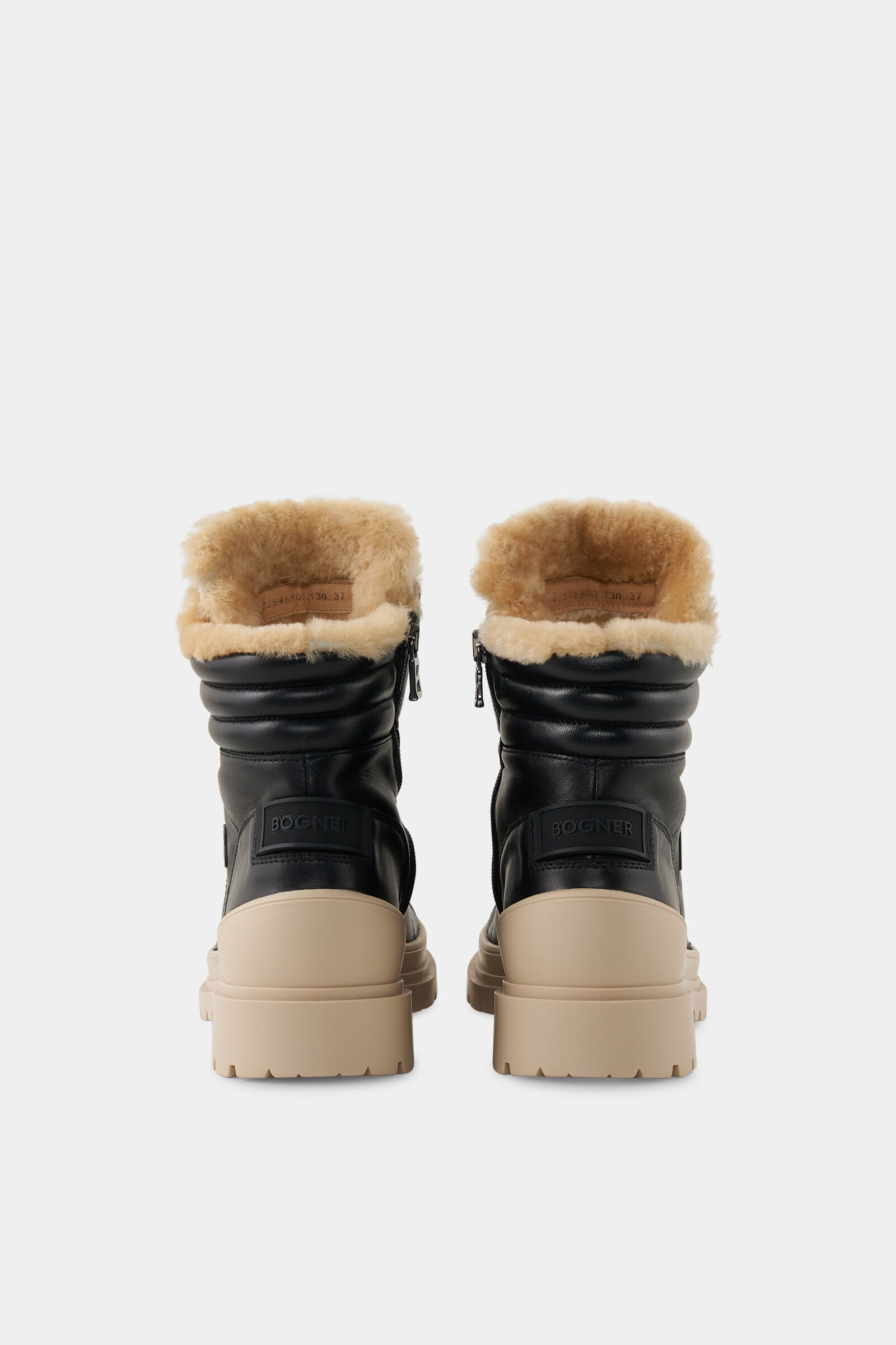 Mid boots St.Moritz with spikes Black/beige