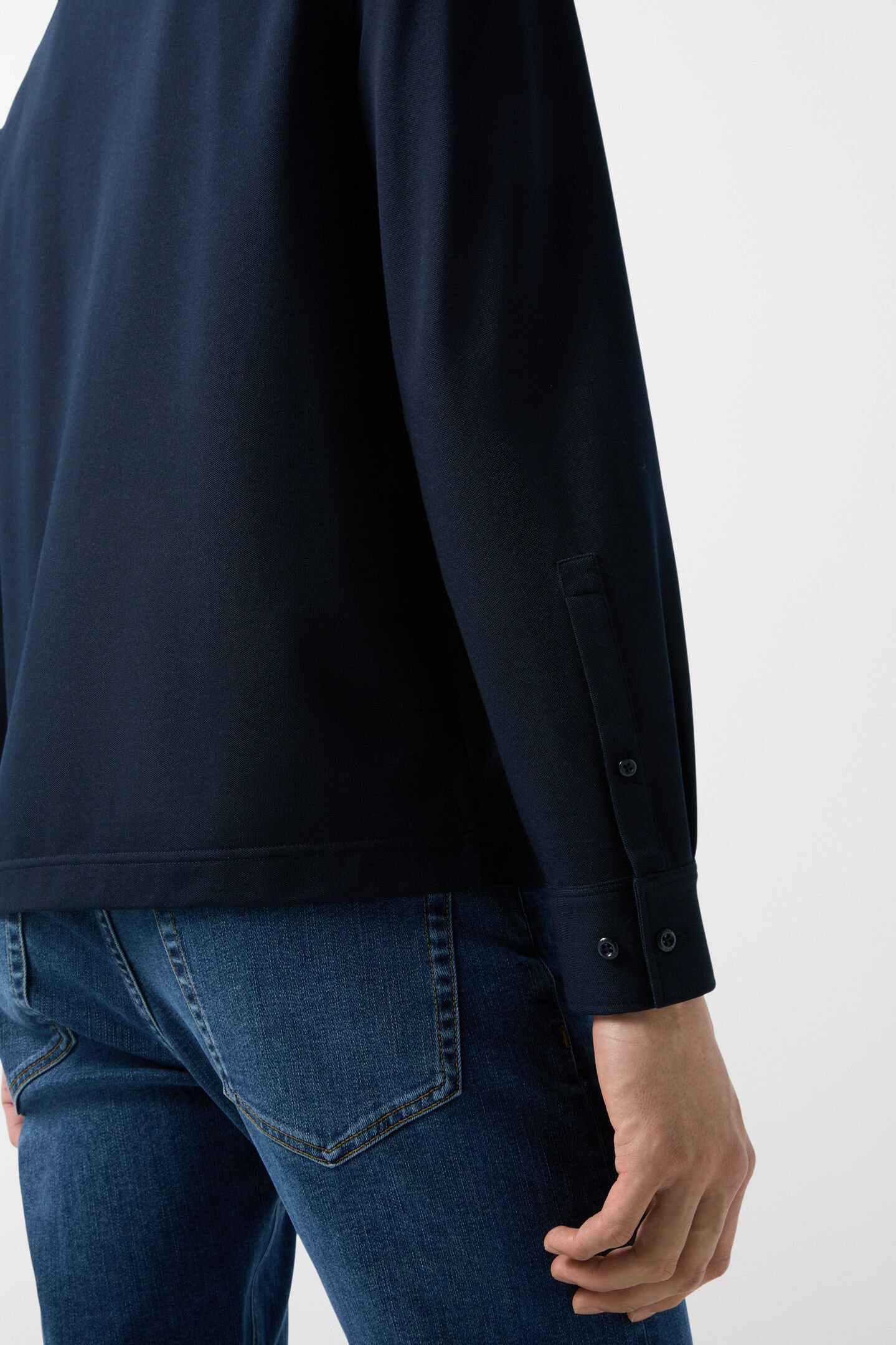 Piqué shirt Franz Navy blue