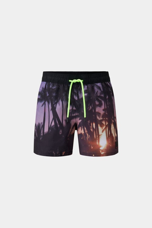 Badeshorts Nelson Schwarz/Flieder