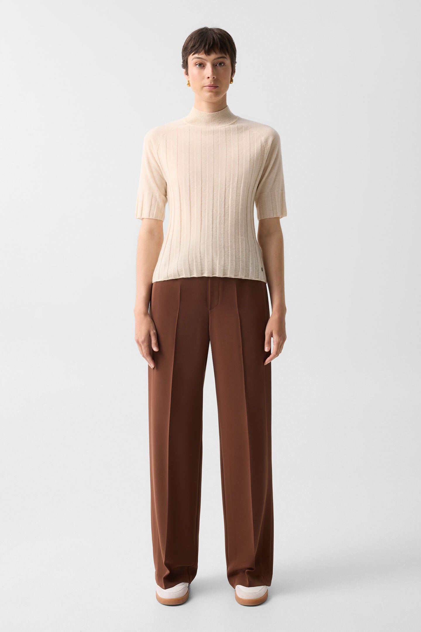 Schurwoll-Kaschmir-Shirt Tina Creme