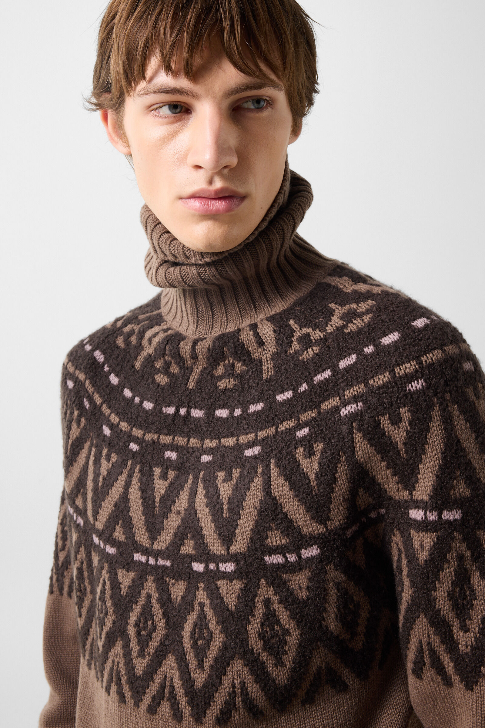 Roxter cashmere jumper and Norwegian-style jumper Brown/Black