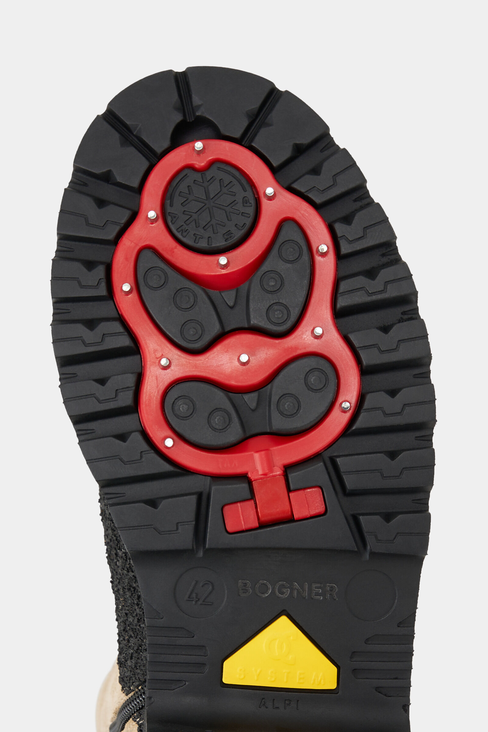 Lace-up boots Helsinki 007 with spikes Beige/black