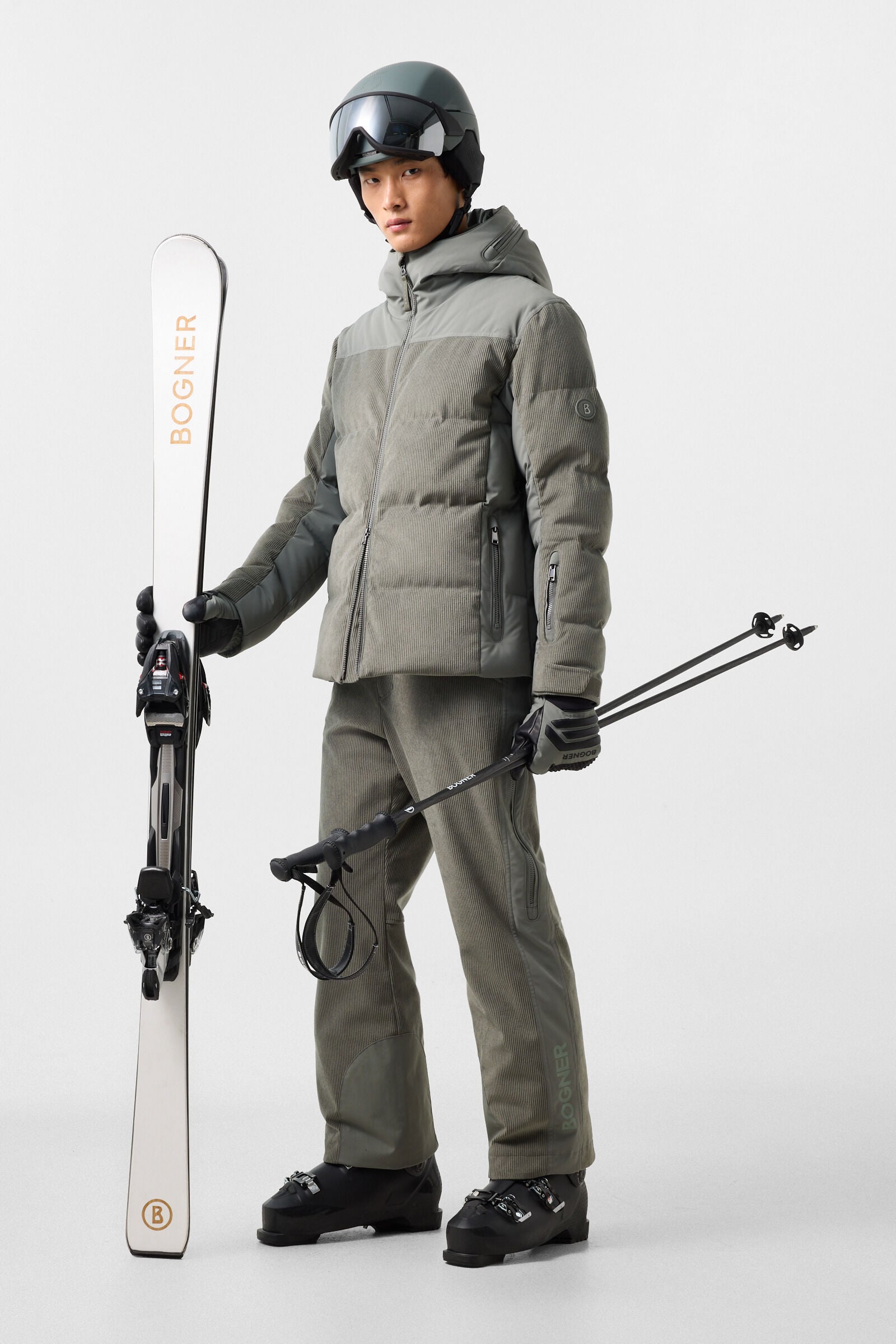 Corsin corduroy ski jacket Sage Grey