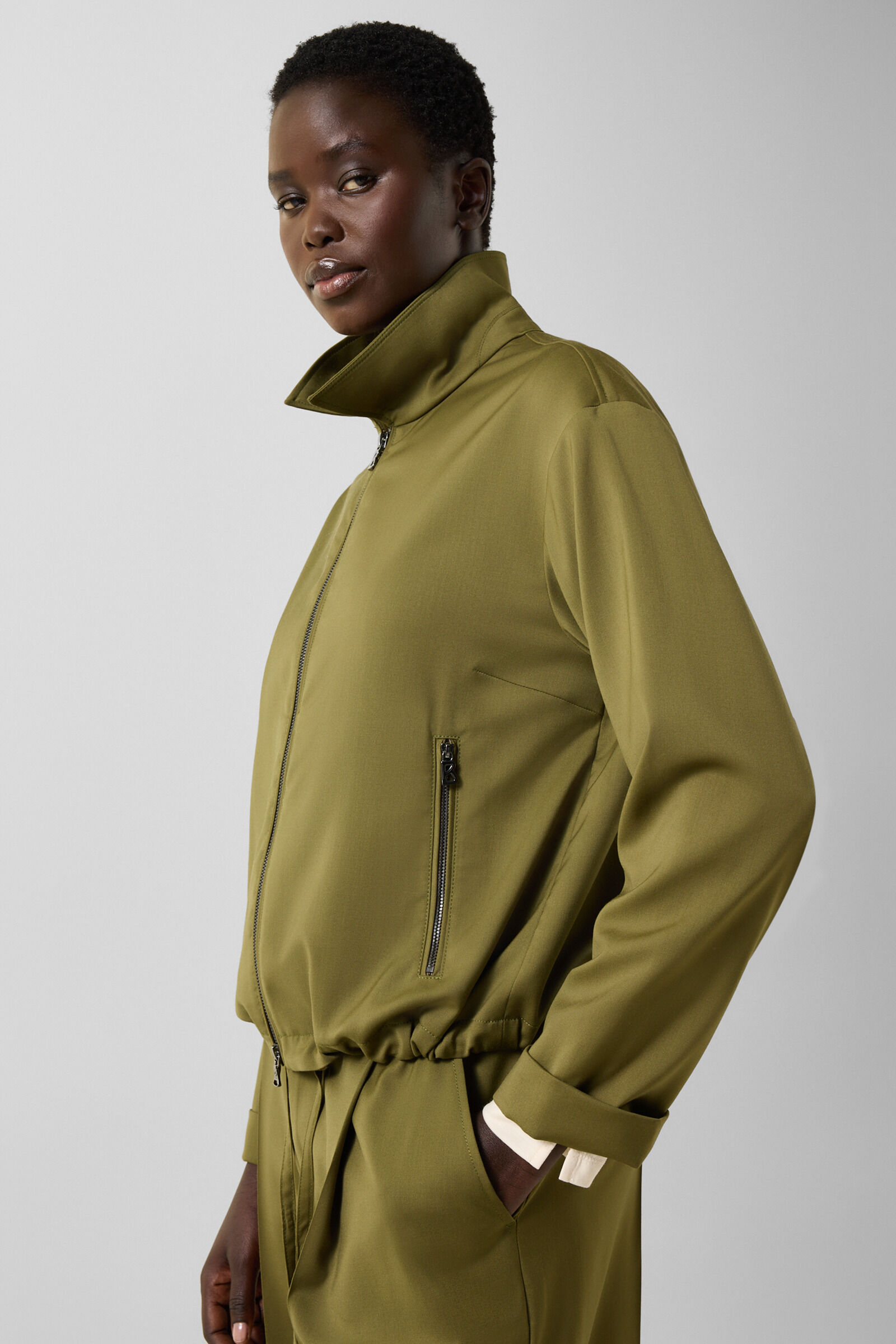 Elody virgin wool blouse Olive