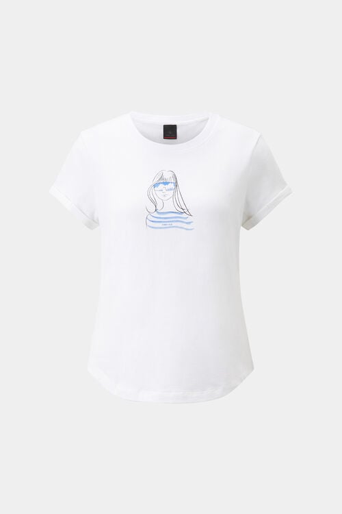 T-Shirt Debra Weiß/Hellblau