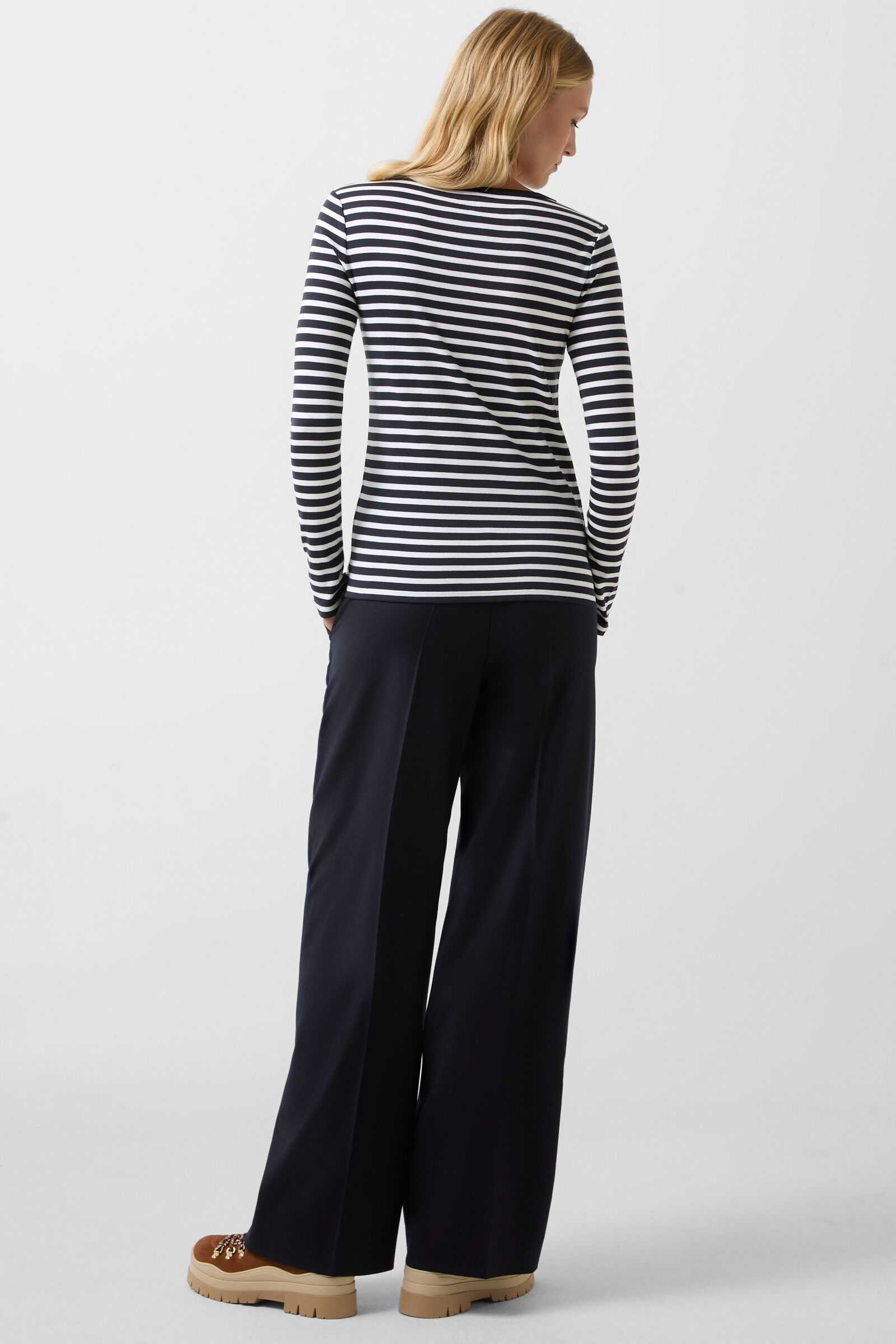 Louna longsleeve Dark blue/white