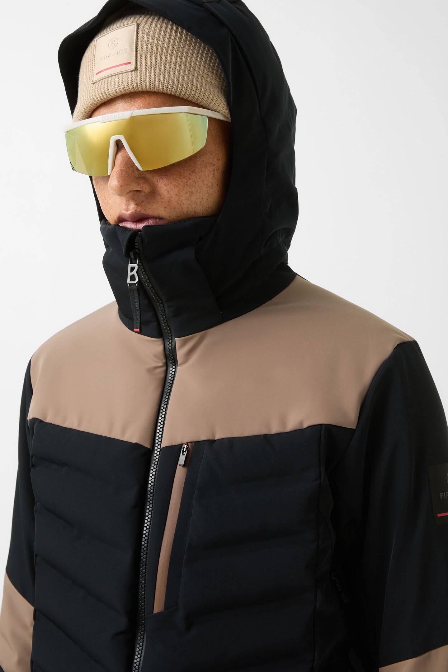 Veste de ski Radek noir/beige