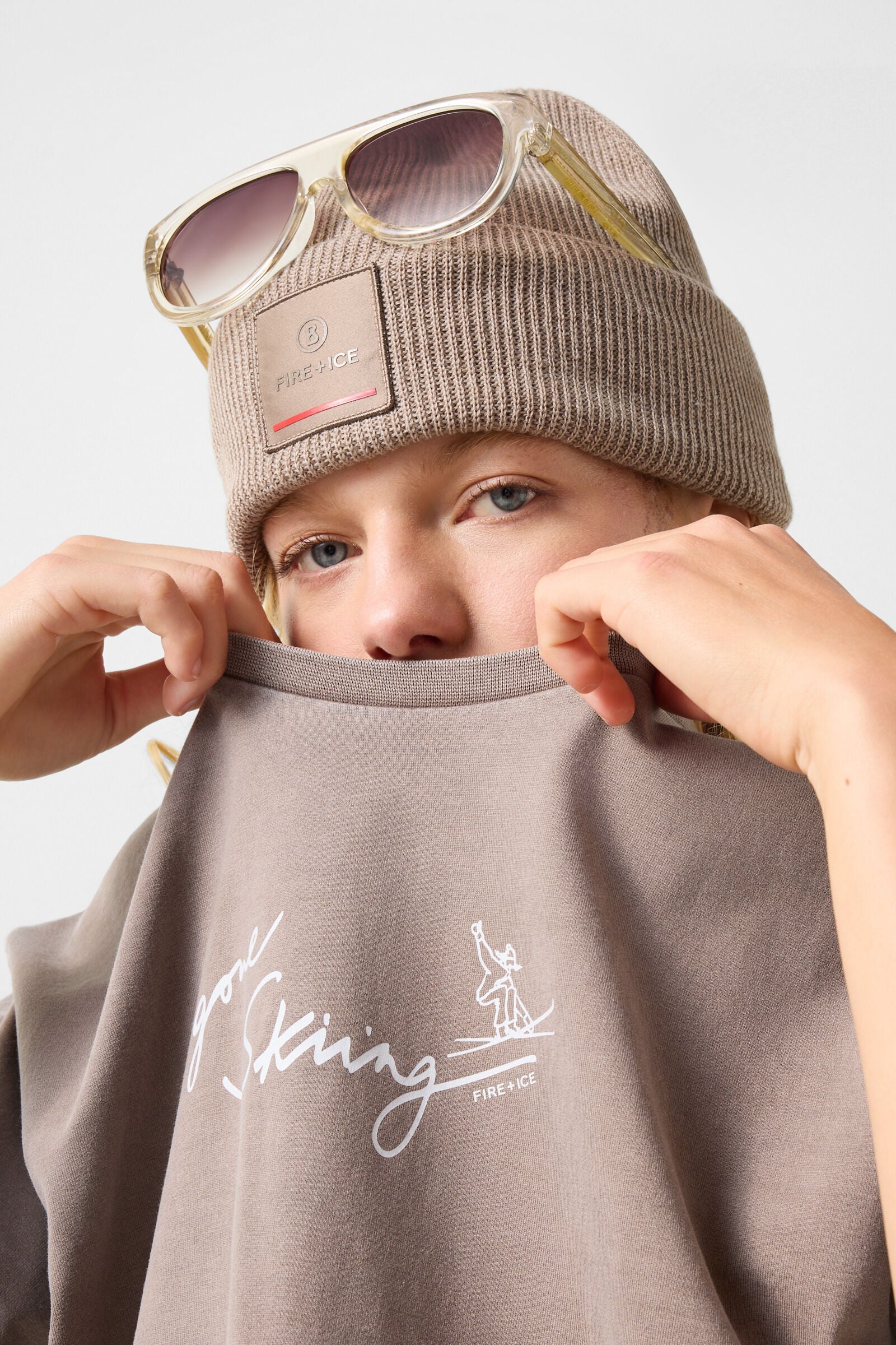 T-shirt en coton Cara Taupe