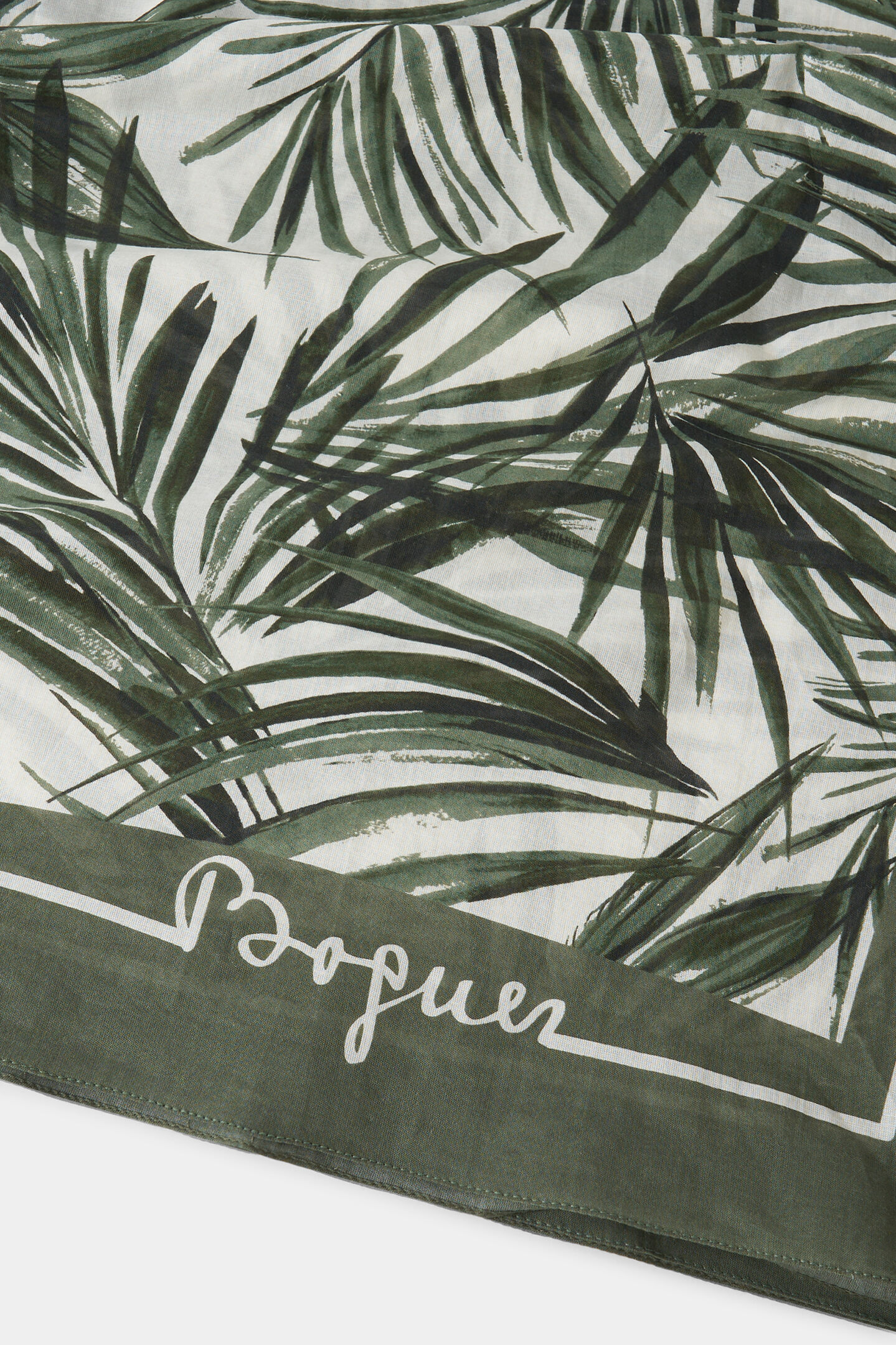 Quincy scarf Olive green/off-white