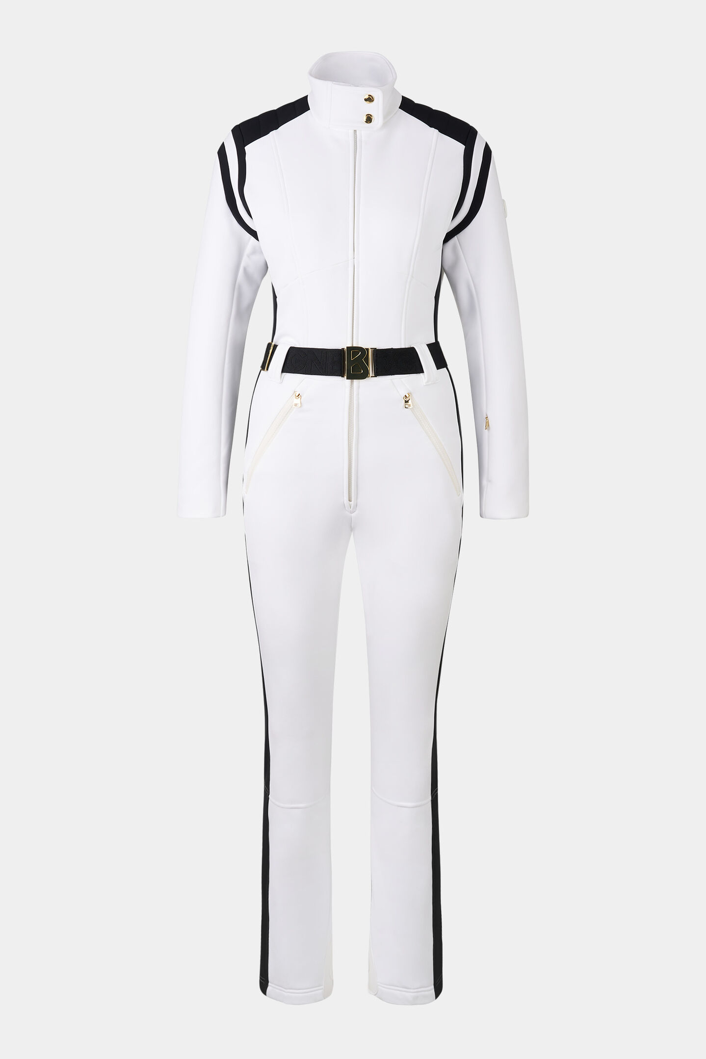 Janny softshell ski overall White/black