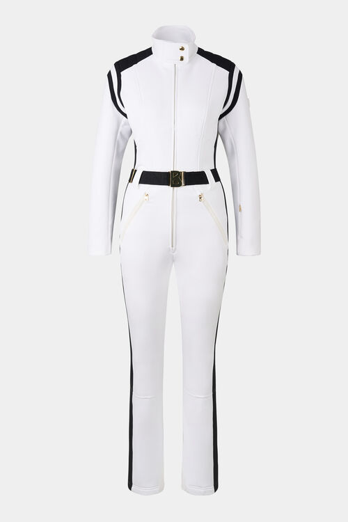 Janny softshell ski overall White/black