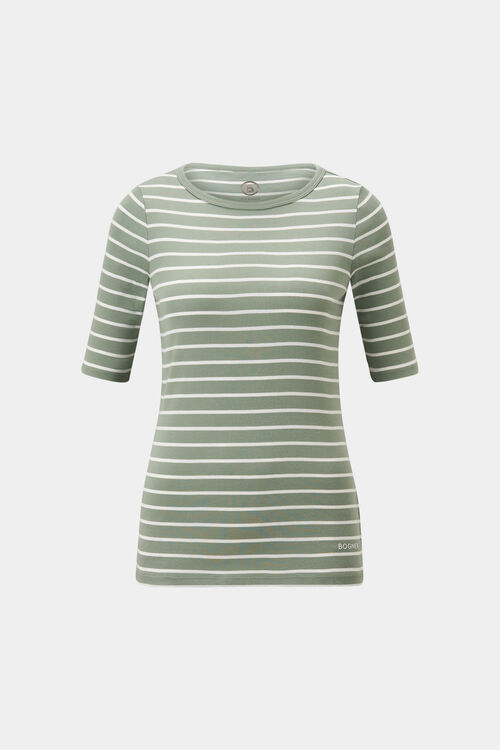 T-Shirt Louna Lindgrün/Off-White