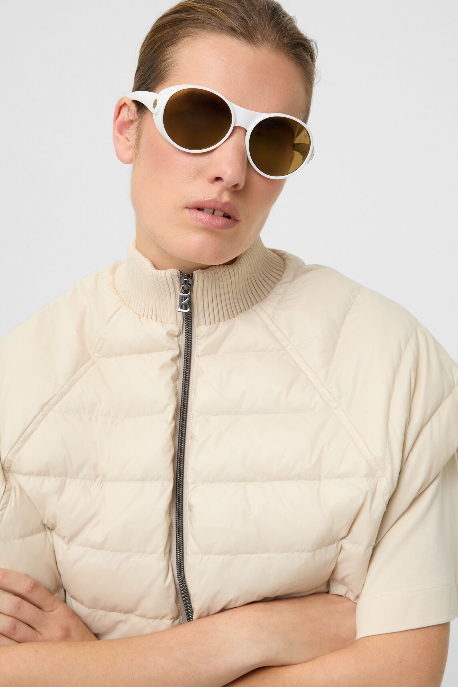 Nahla hybrid down waistcoat Sand