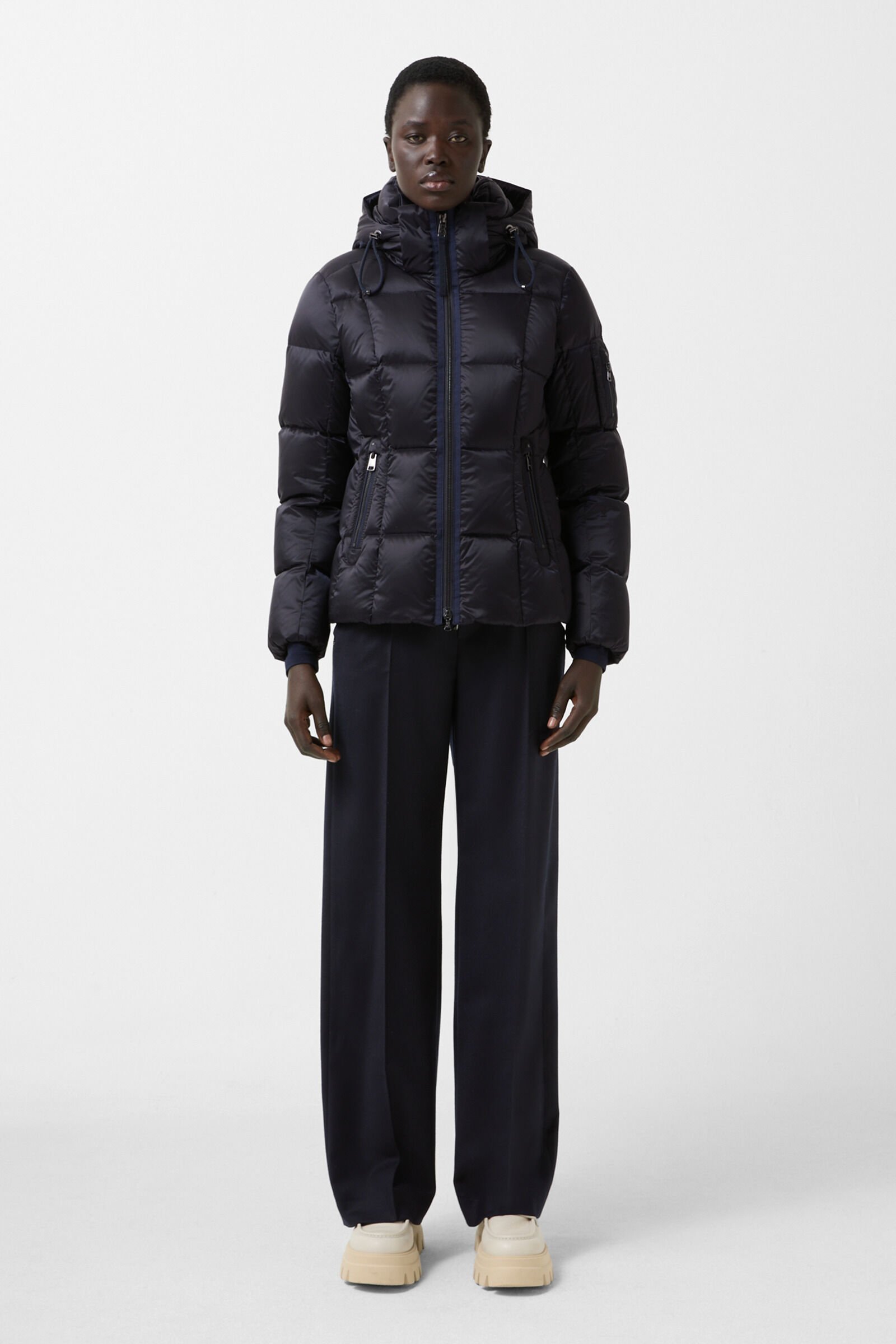 Feline down jacket Navy blue