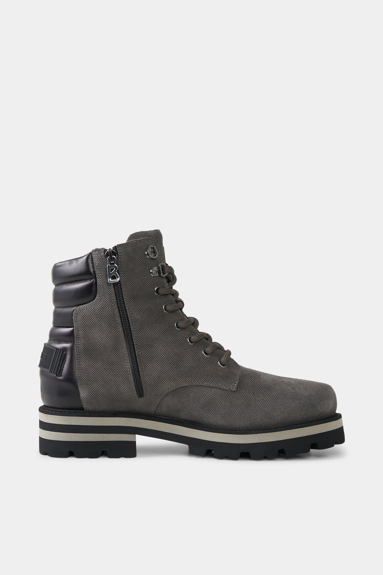 Lace-up boots Courchevel Grey/black