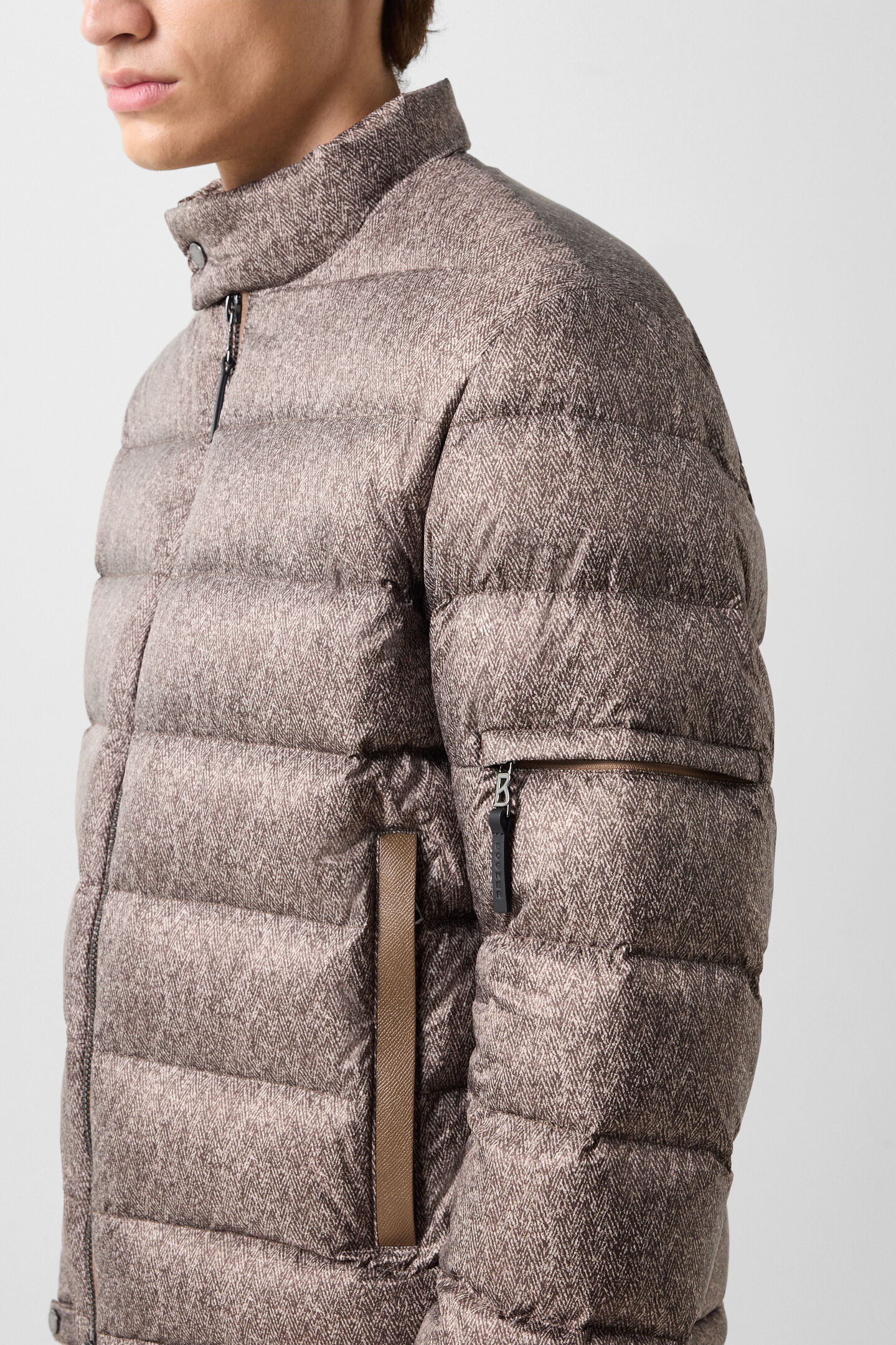 Hugh down jacket Taupe/Brown