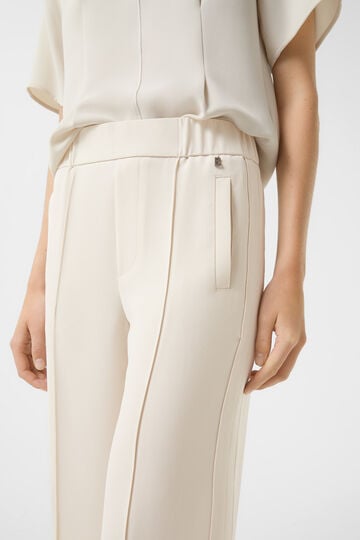 Pantalon crêpe-marlène Suzy Crème Pantalon crêpe-marlène Suzy Crème