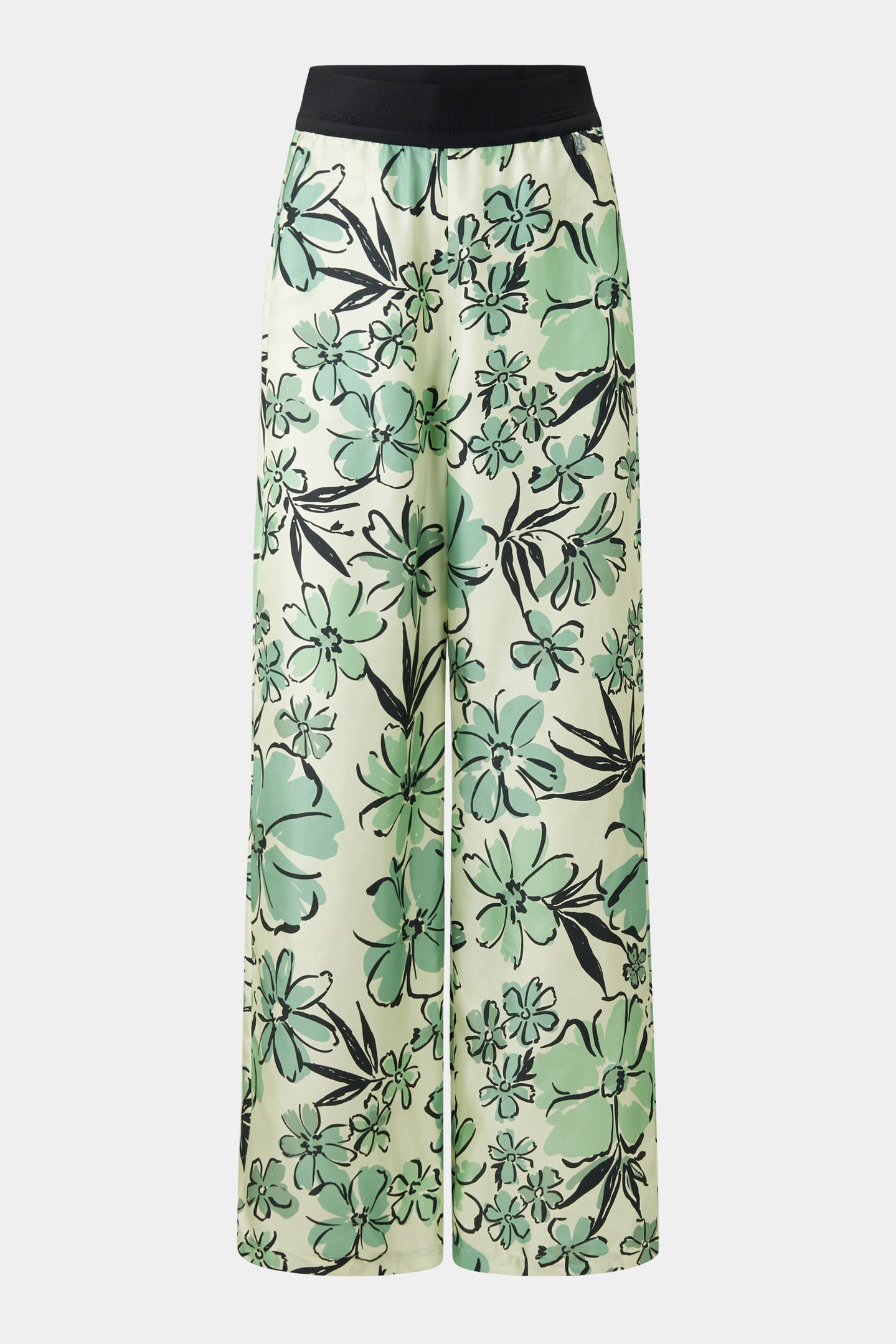 Seidenhose Jacky Vanille/Grün