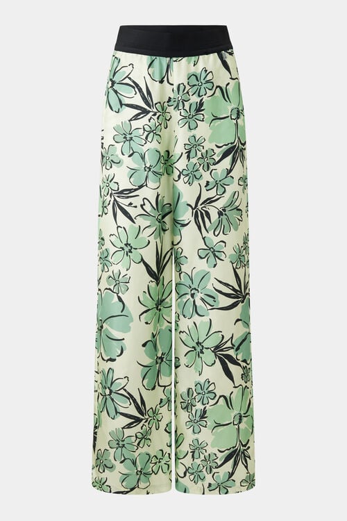 Seidenhose Jacky Vanille/Grün