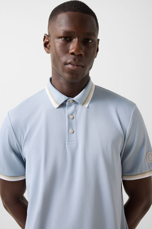 Arik functional short-sleeved top Misty blue