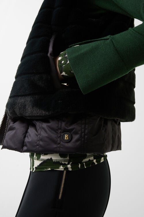 Faux-Fur-Weste Yumi Schwarz