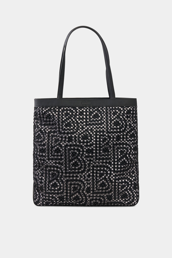 Tote bag Walensee Caja Noir/blanc cassé Tote bag Walensee Caja Noir/blanc cassé