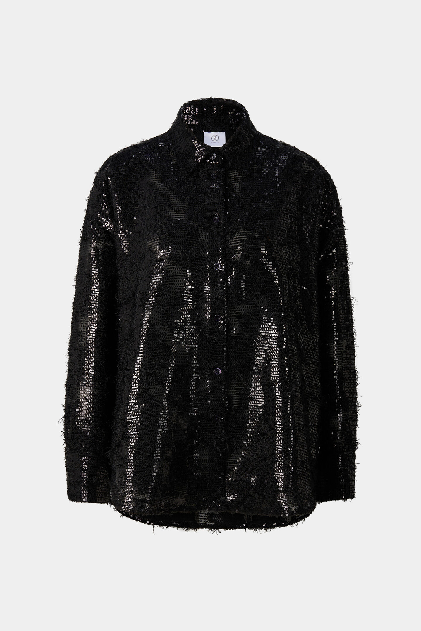 Florence sequinned shirt blouse Black