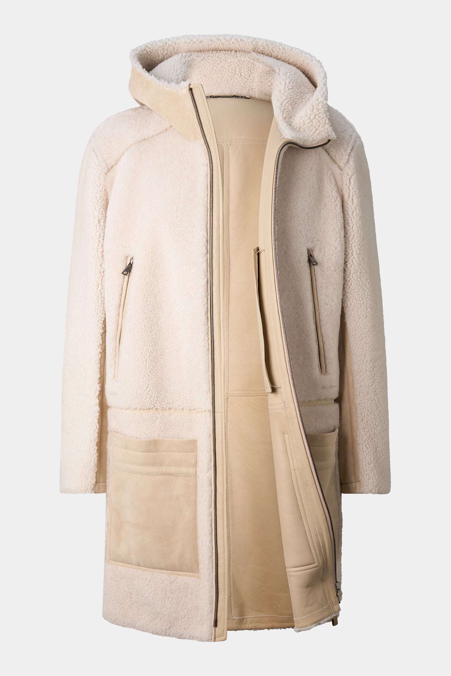 Soan lambskin coat Camel/Cream