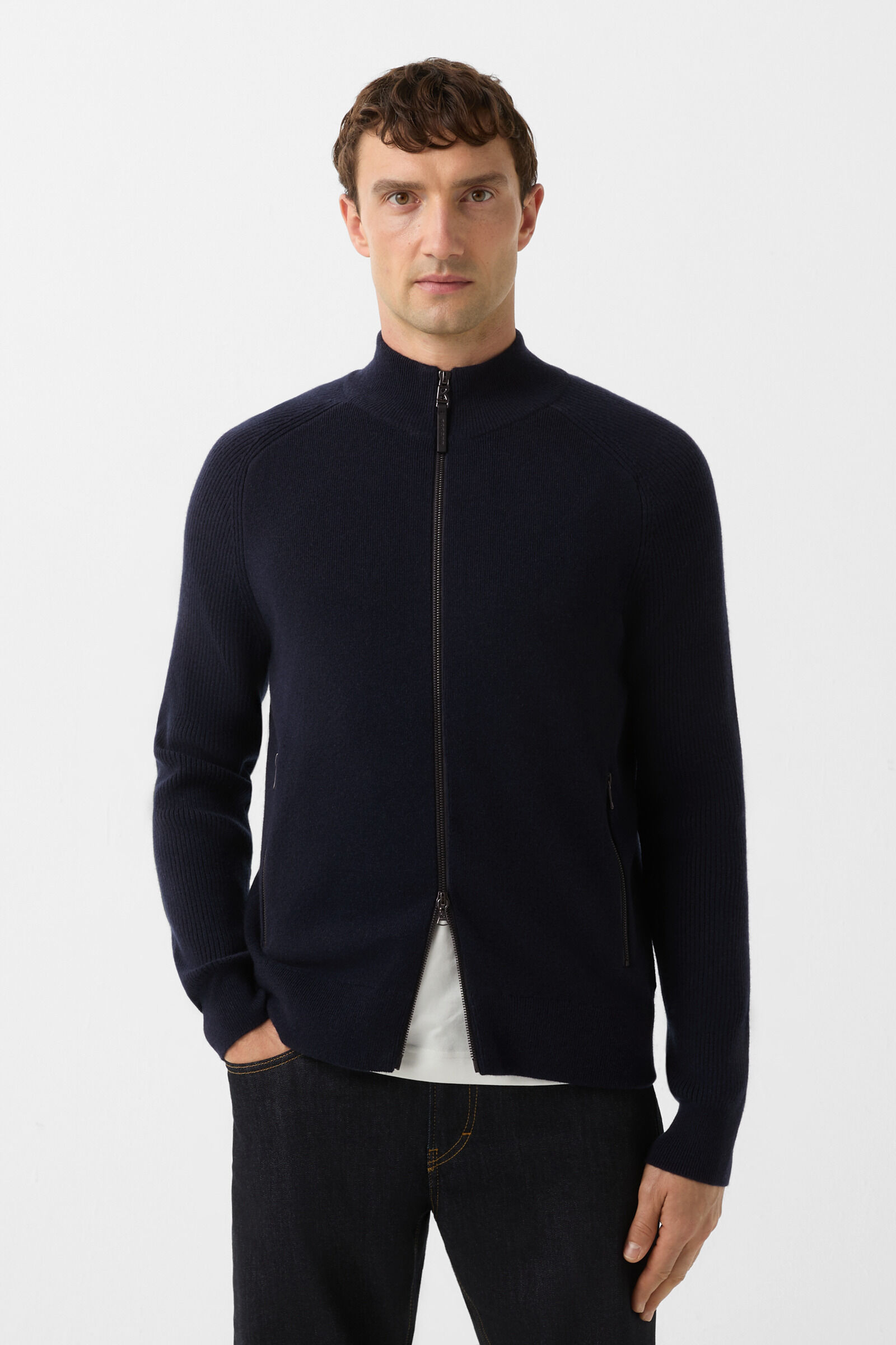 Dexter knit jacket Navy blue
