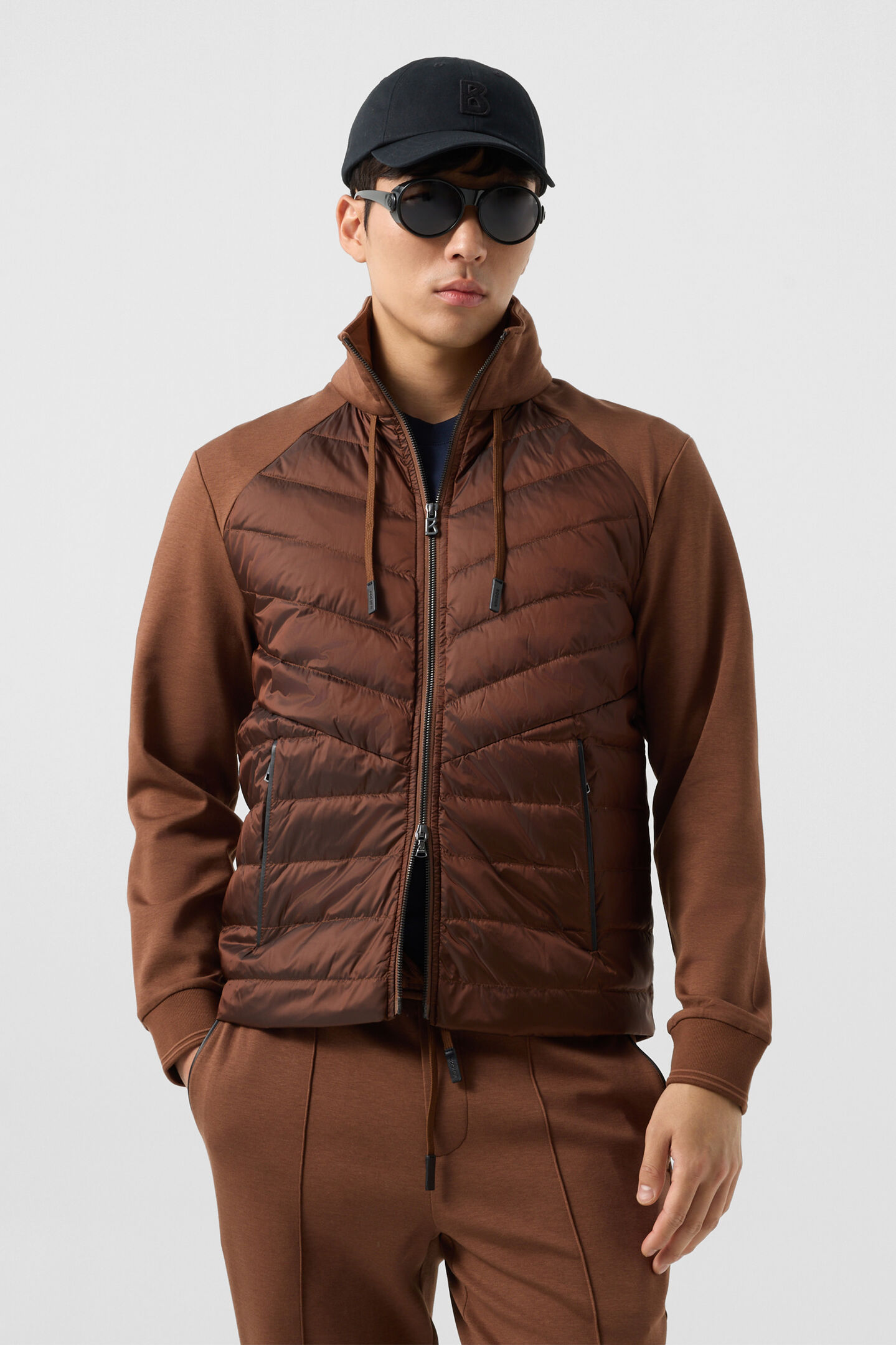Baker down jersey jacket Brown
