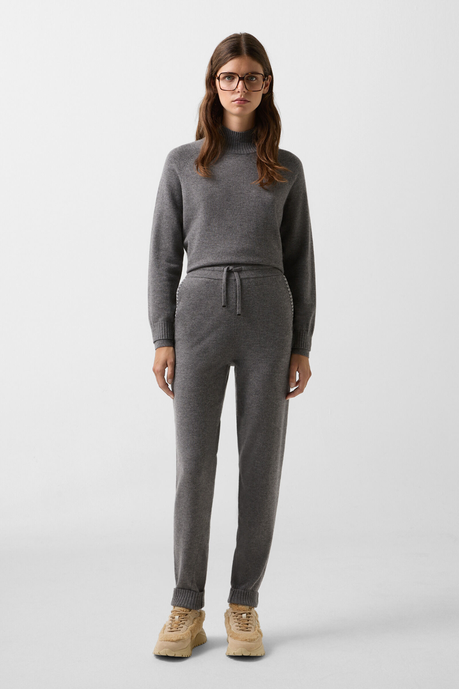 Pantalon en tricot Lily Anthracite