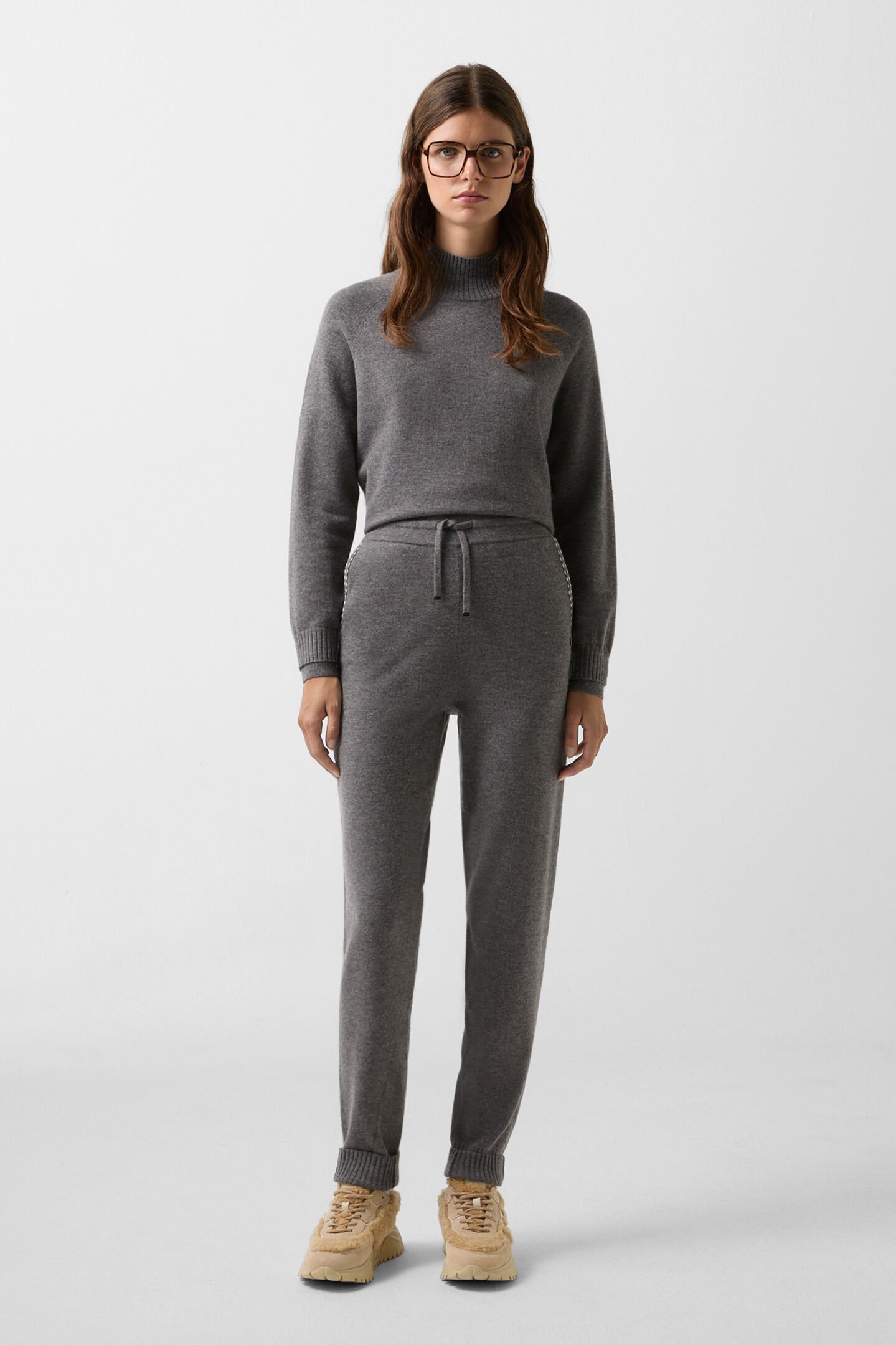 Knitted trousers Lily Grey