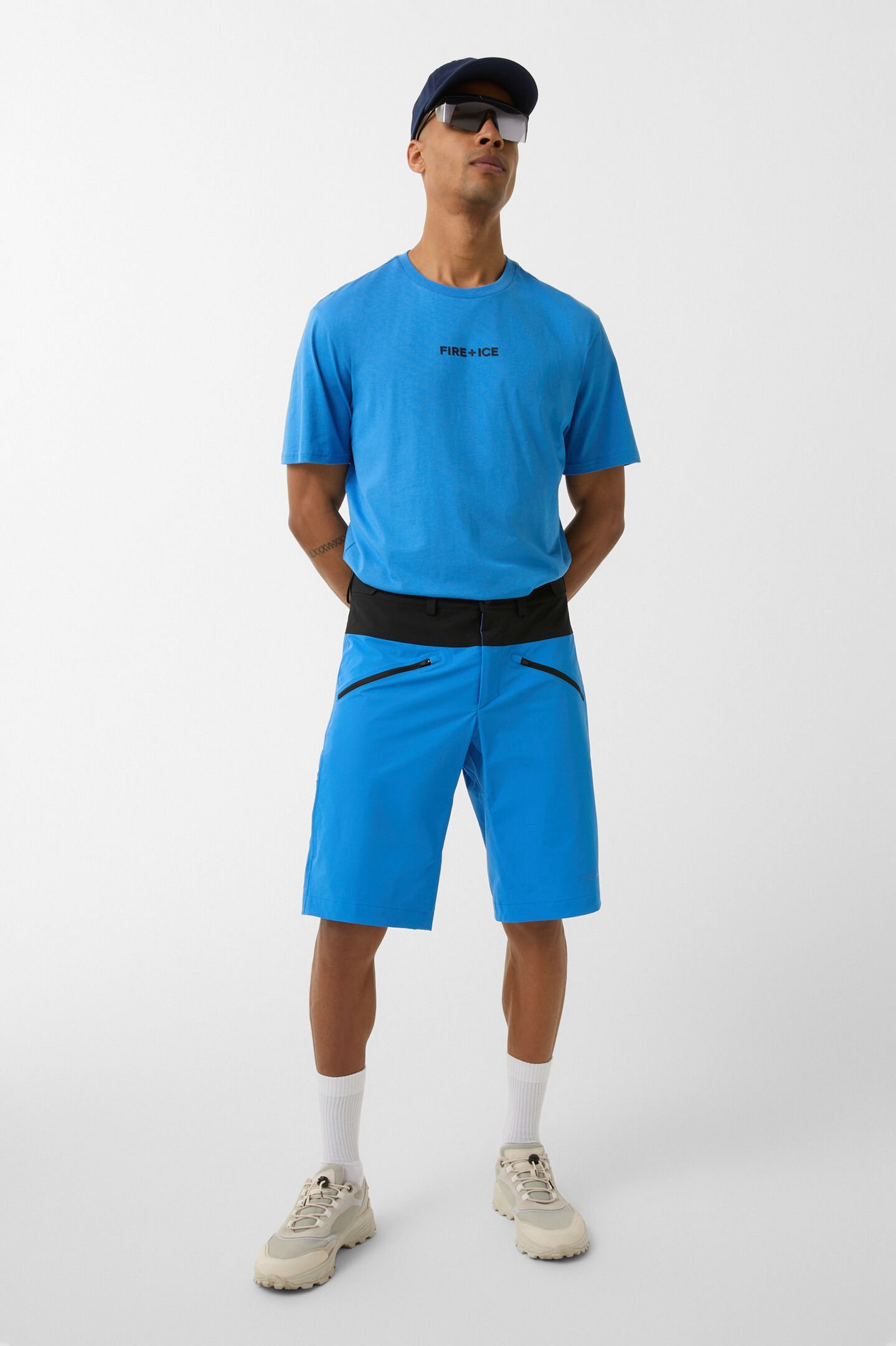 Funktions-Shorts Cewan Himmelblau/Schwarz